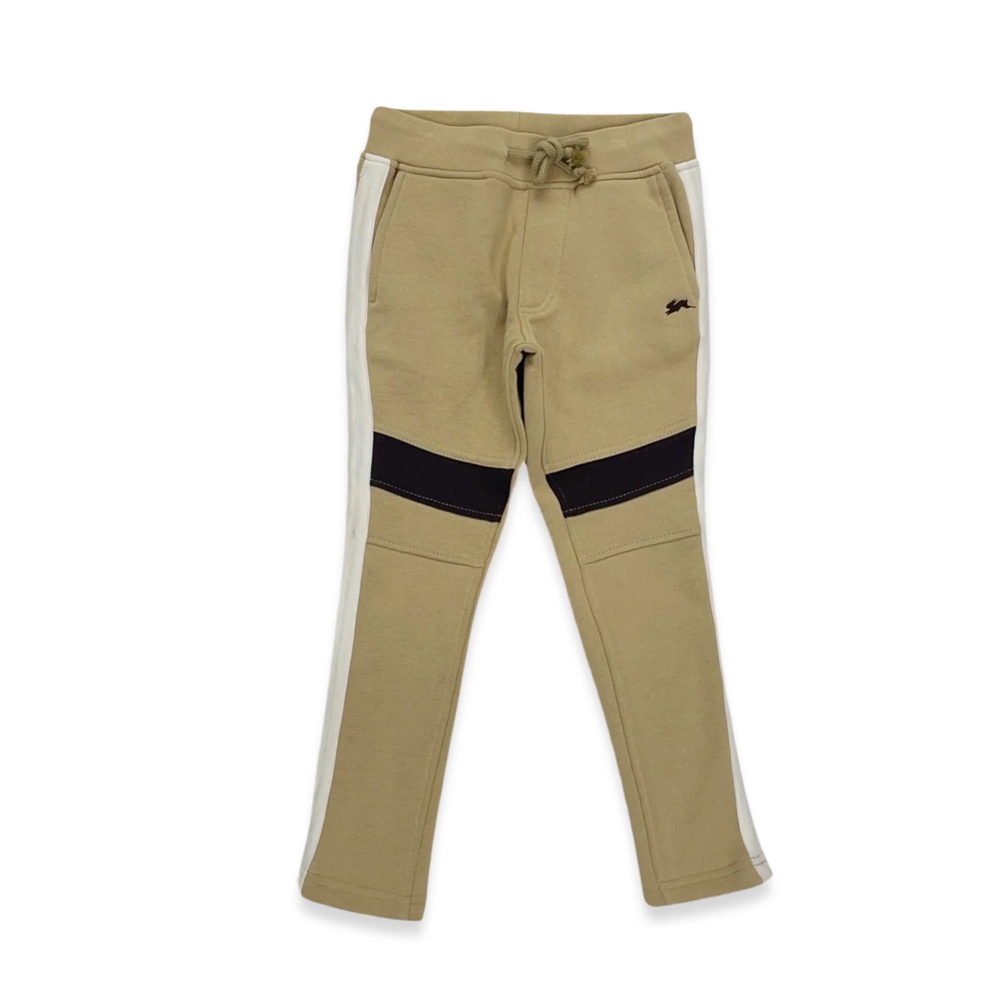 ATIZIANO Fischer Khaki Kids Sweatpants - Soft Cotton Jogger Pants for Boys & Girls - Perfect for Playtime, School & Outdoor Activities