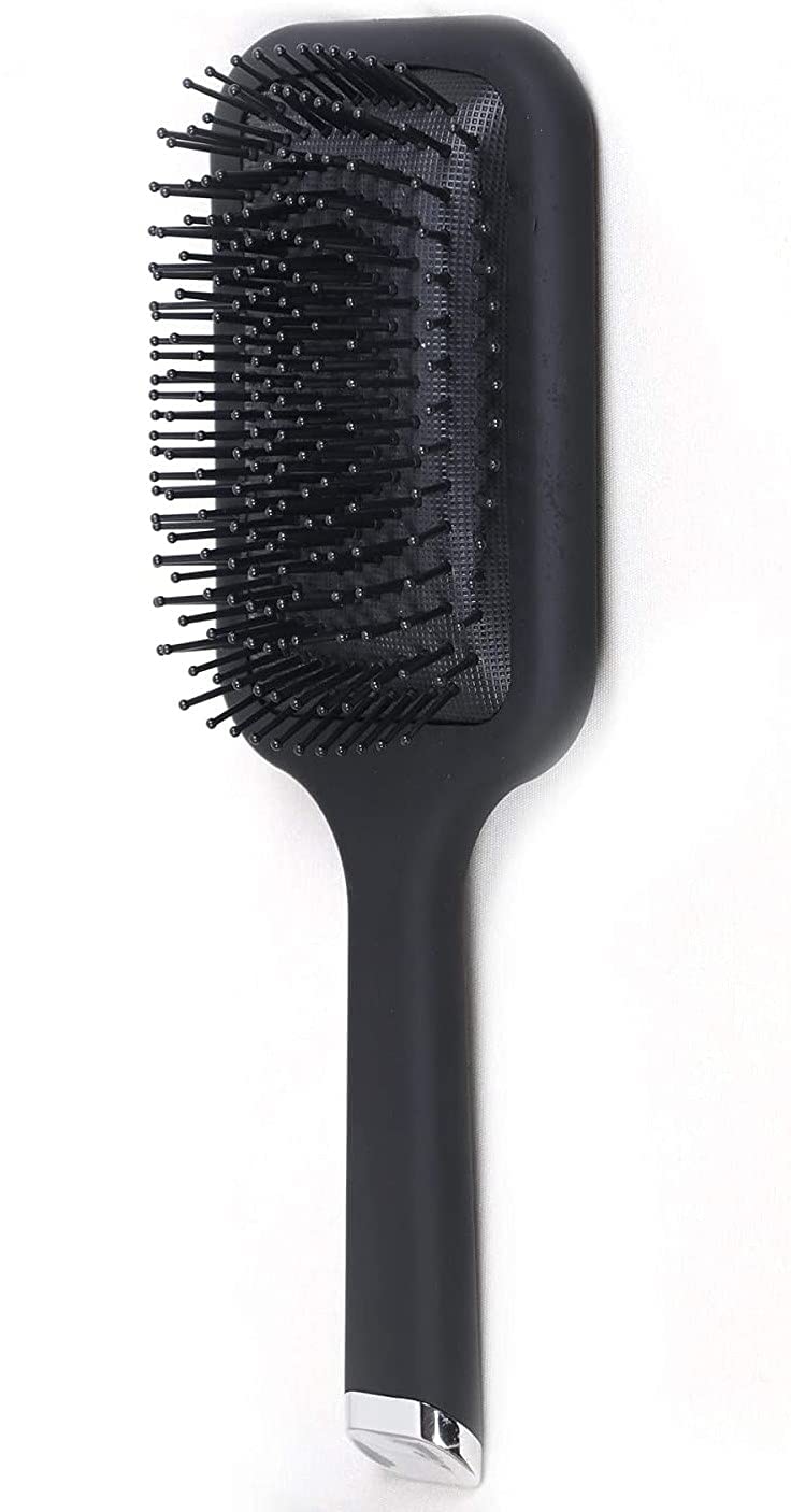 MAPPERZ Paddle Hair Brush with Soft Ball Tip Bristles - Professional Hair Straightening & Styling Brush for Men & Women - Detangling & Smoothing Hair for Daily Grooming - Perfect for Home & Salon Use (Black)