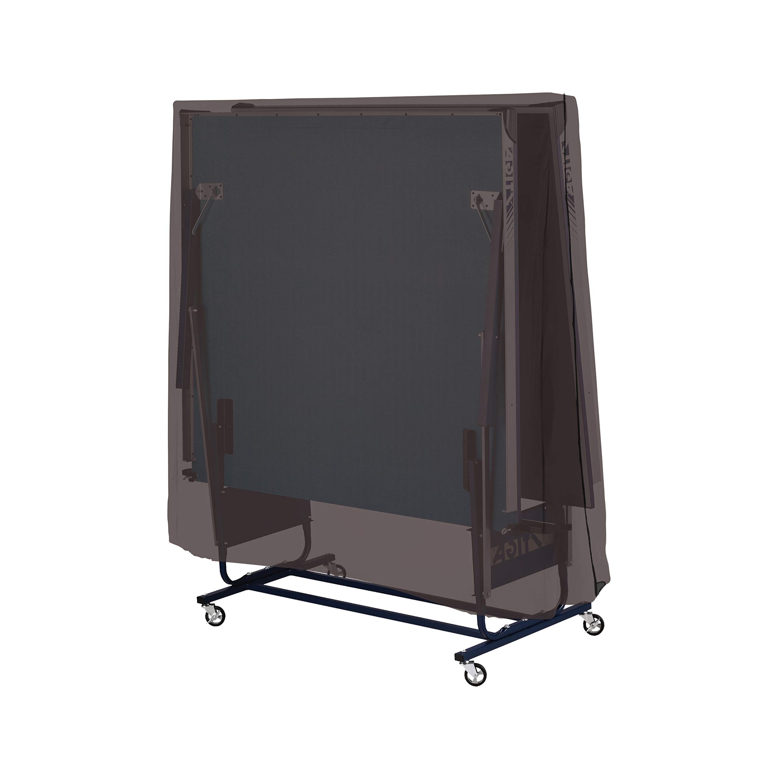Premium Waterproof & UV Resistant Ping Pong Table Cover - Heavy Duty 12oz PVC Fabric with Air Pockets & Drawstring for Indoor/Outdoor Table Tennis Protection - Fits Standard Sizes, Withstands Winds & Storms (Coffee Brown) - Perfect for Backyard, Garage, or Club Use