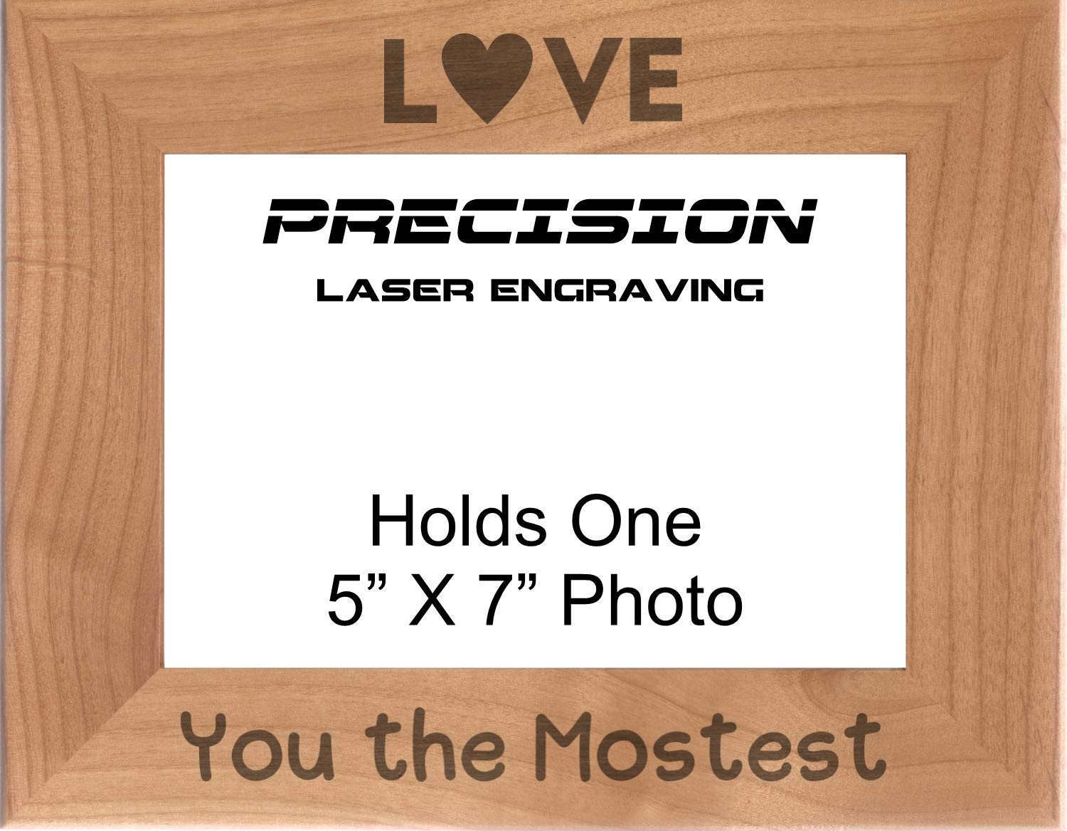Engraved Wood Picture Frame - Couples Gift for Valentine's Day