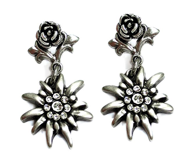 Sterling Silver Edelweiss Flower Earrings for Women - Elegant Alpine Floral Jewelry Gift for Her - Perfect for Weddings, Anniversaries & Special Occasions
