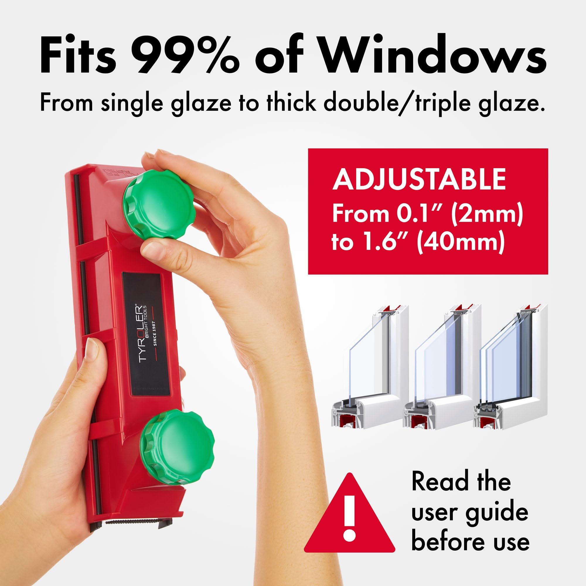 Tyroler Magnetic Window Cleaner Tool - Double-Sided Glass Cleaning System for Windows 0.1