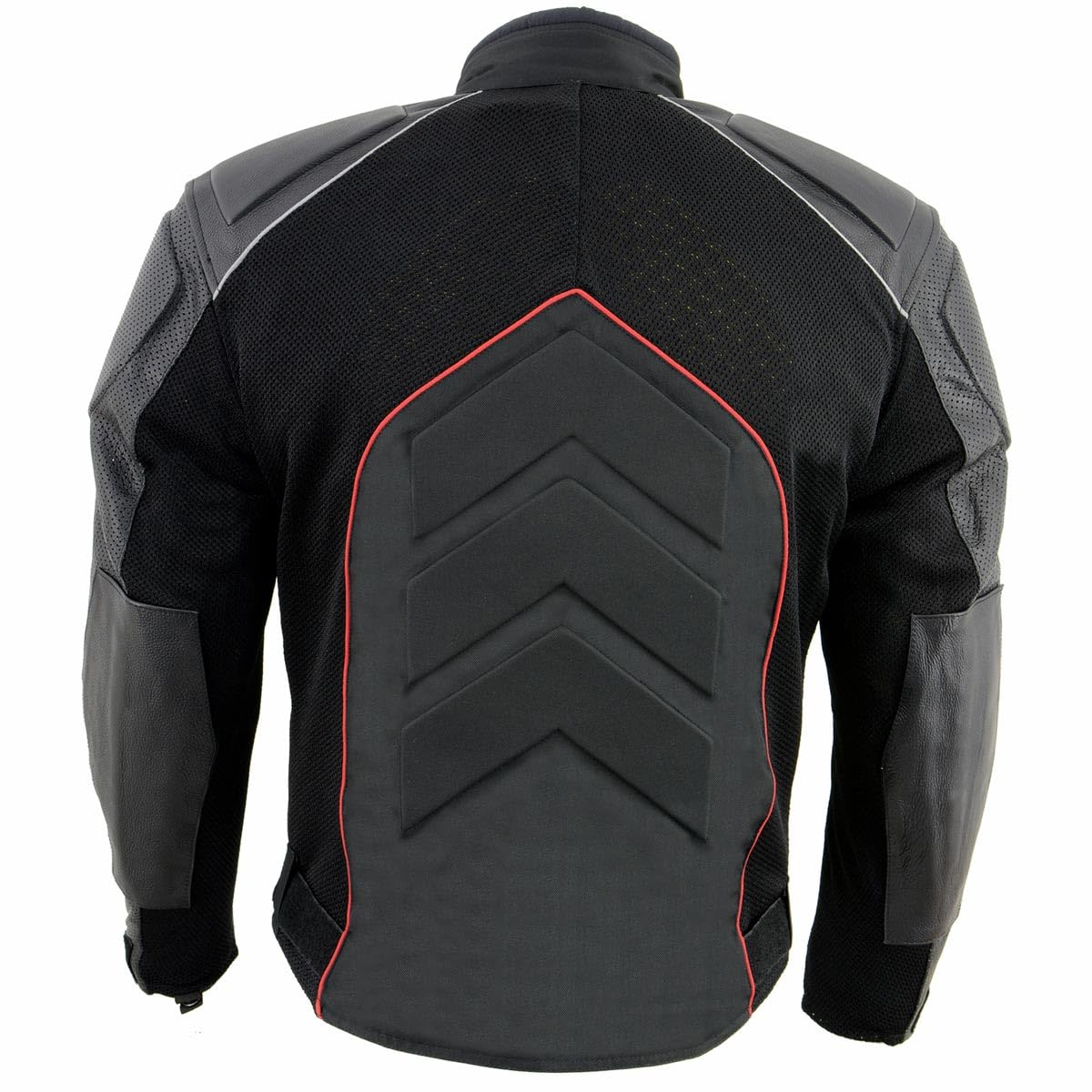 NexGen SH2153 Men's Black CE Armored Motorcycle Jacket - Textile & Leather Combo for Safety & Style - Perfect for Riding, Commuting & Adventure Tours