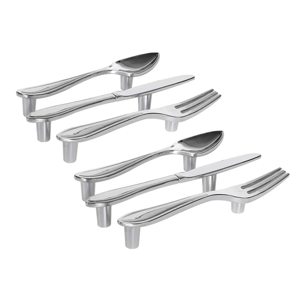 Vintage Chrome Cabinet Pulls 6pcs - 3