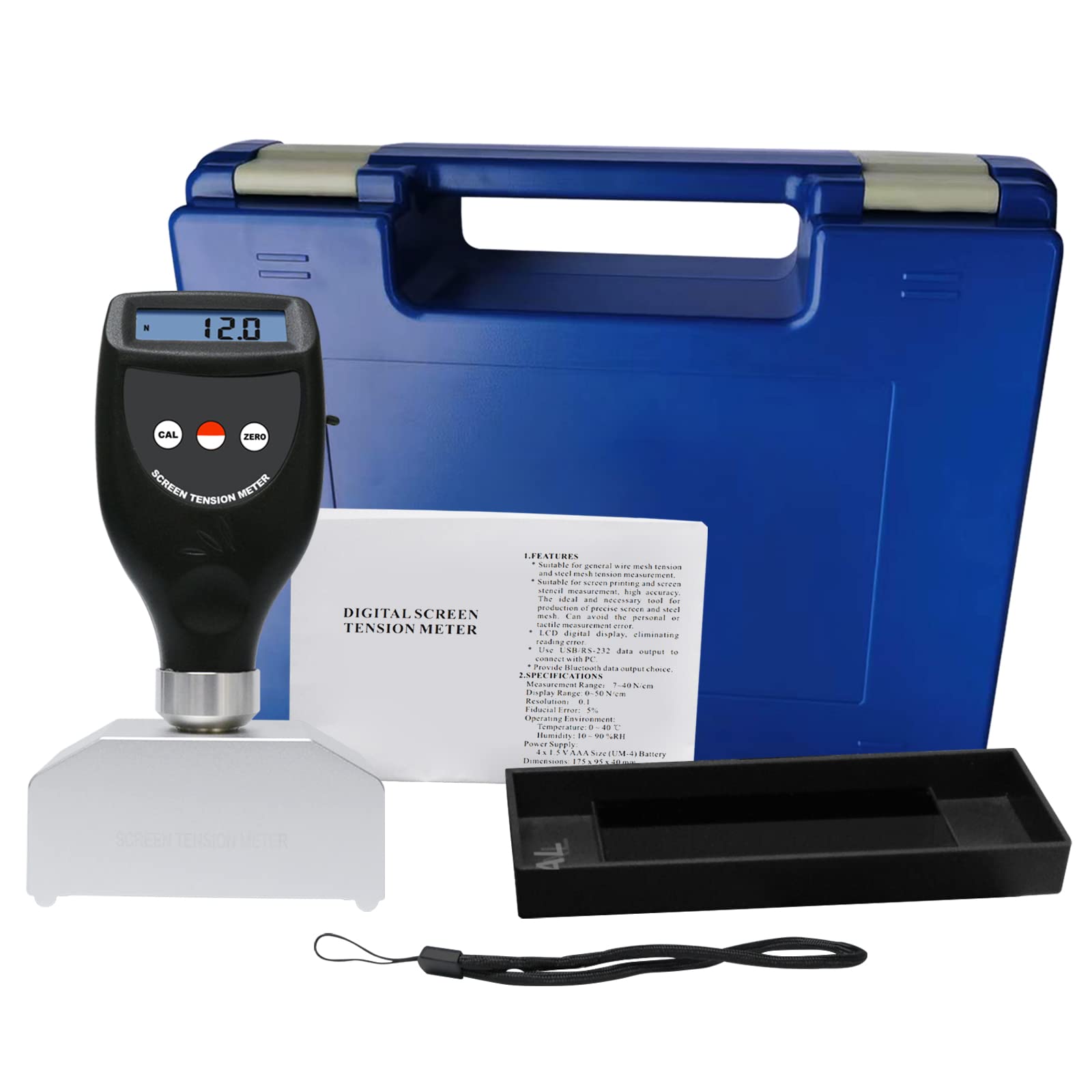 Digital Screen Tension Meter Tester - 7~40 N/cm Force Measurement for Screen Printing Stencils | Quality Control Tool for Printing Production & Fabric Tension Testing