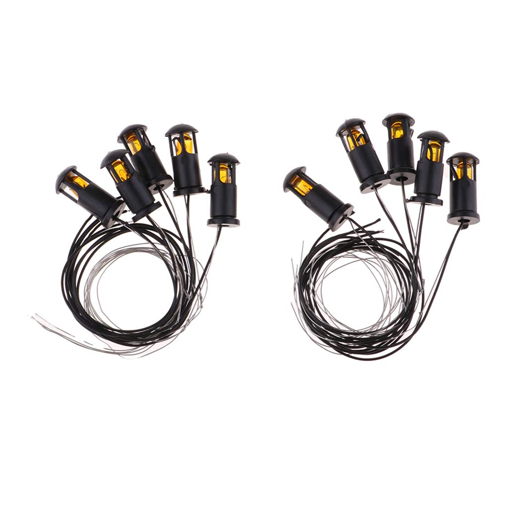 10 Pack LED Lawn Lights - 1cm Single Head Solar Landscape Lighting for Yard, Garden, Pathway | Outdoor Decorative Post Lights for Patio, Driveway, Walkway