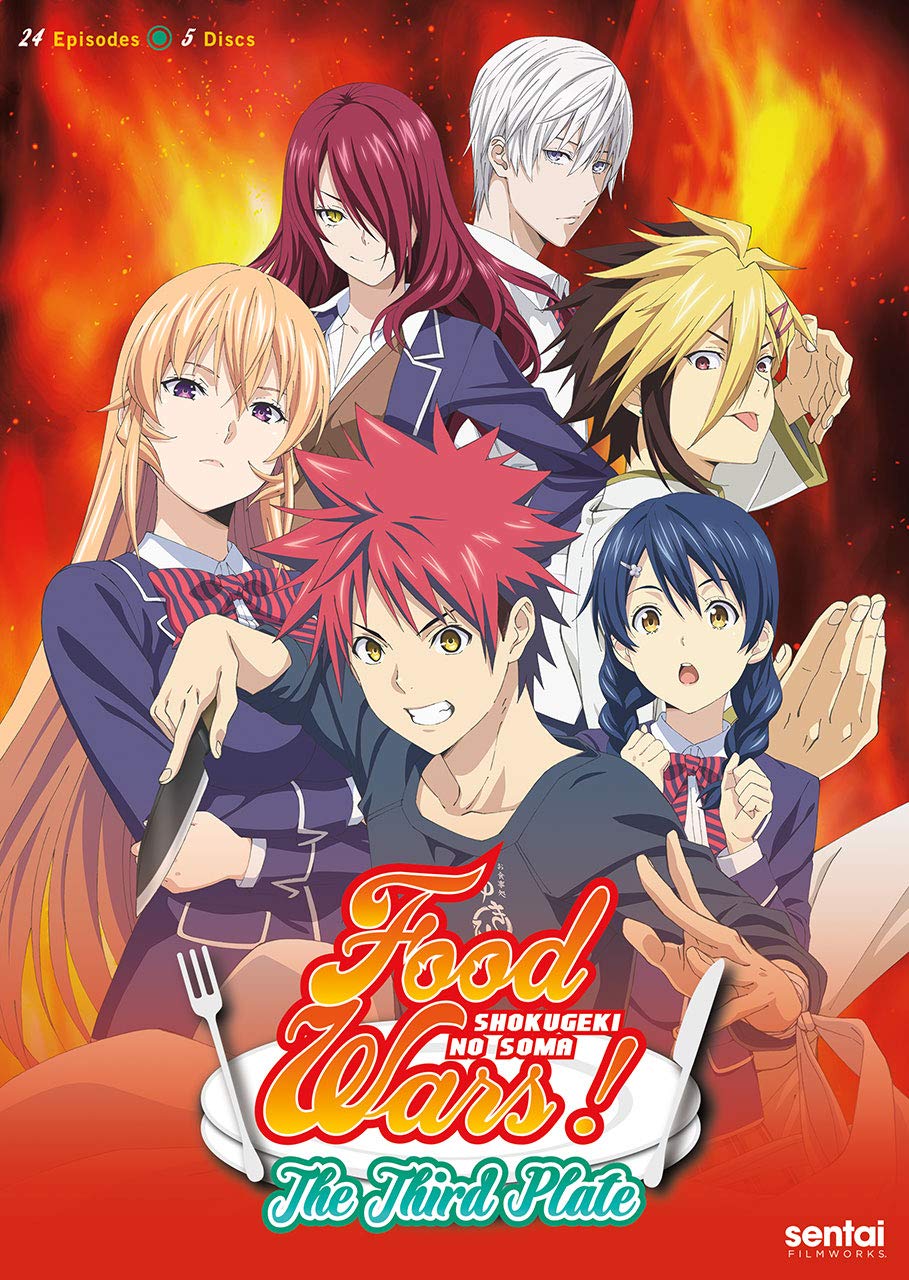 Food Wars! Shokugeki no Soma Season 3 - Anime DVD/Blu-ray | Japanese Cooking Battle Series | Perfect for Anime Fans & Culinary Enthusiasts | Great for Binge-Watching & Gift Giving