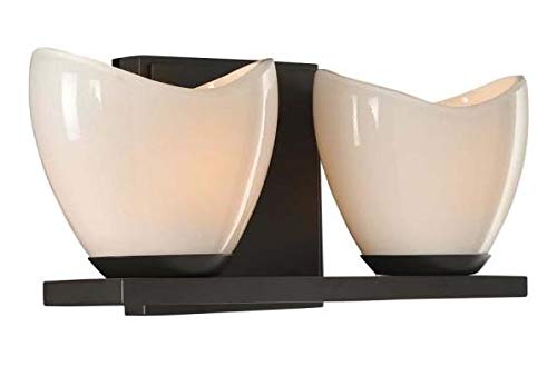 Vero 2-Light Bathroom Vanity Light Fixture in English Bronze - Perfect for Modern Bathroom, Powder Room and Spa Decor