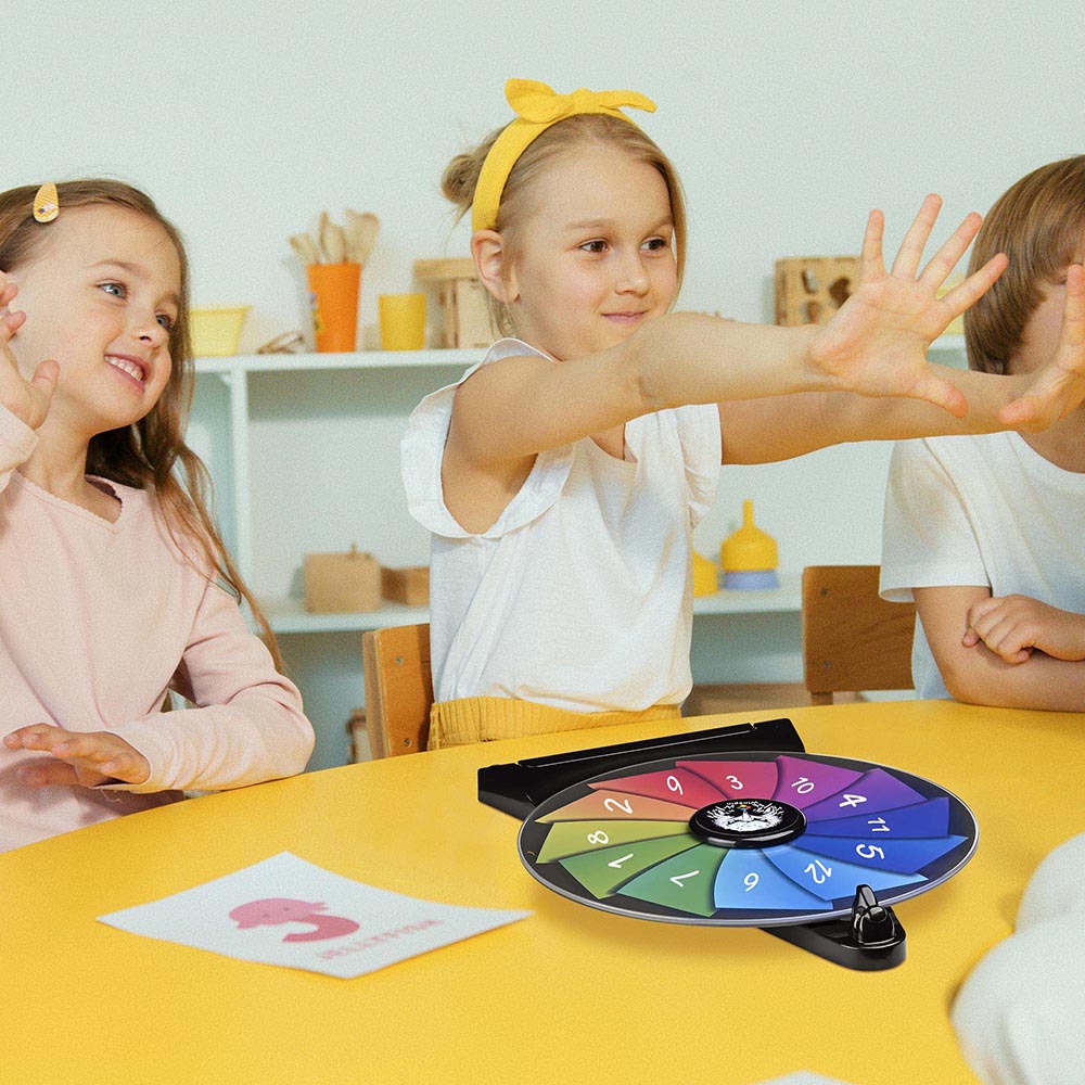 WinSpin 12-Section Prize Wheel Template - Customizable Spinning Wheel for Games & Events - Perfect for Carnivals, Fundraisers & Classroom Activities