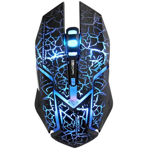 E Blue M639 4000DPI USB Wired Gaming Mouse with 6 Programmable Buttons & RGB Backlight - Crack Pattern Design for PC, Laptop, Esports & FPS Gaming