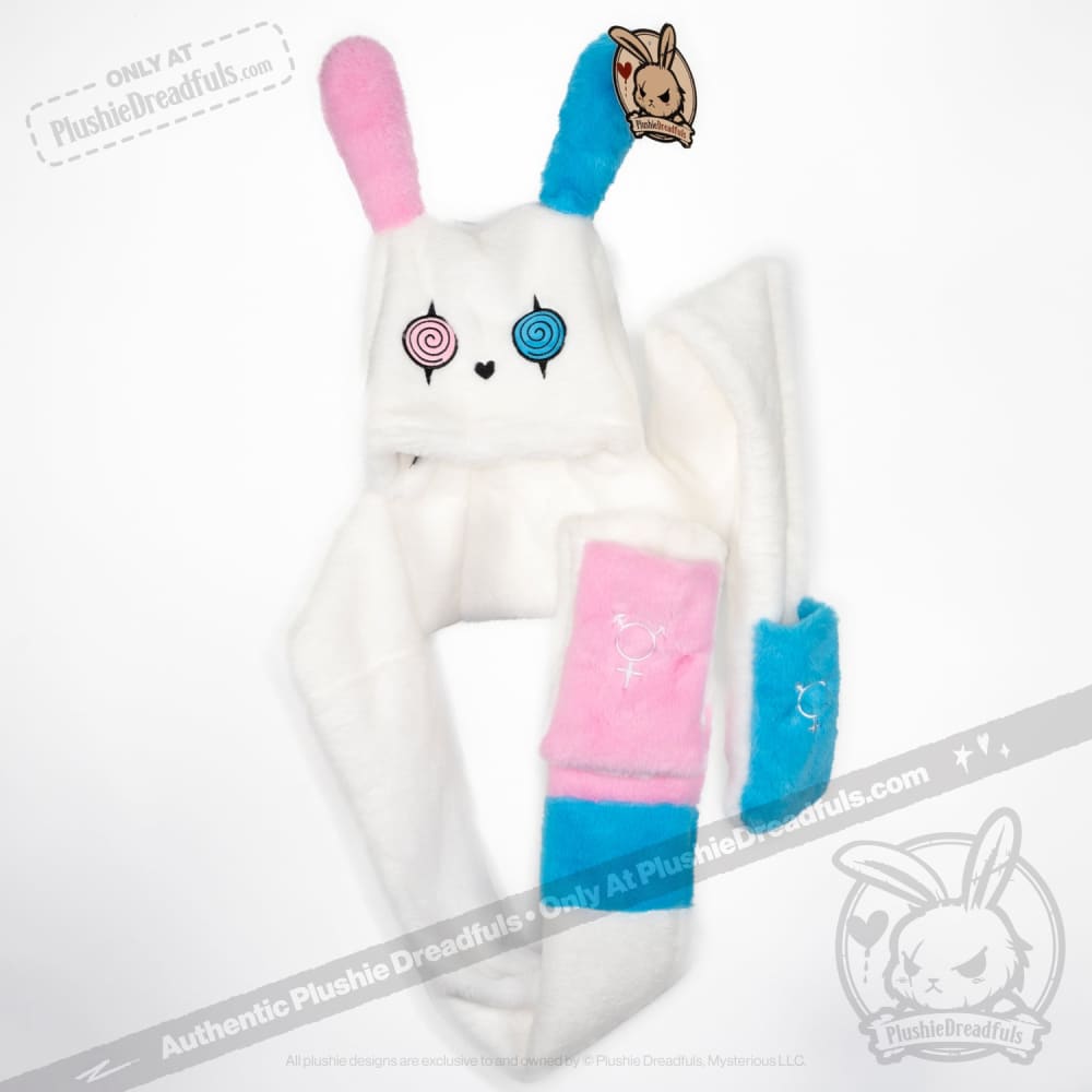 Scoodie Dreadful Gender Dysphoria Rabbit Scarf Hoodie - Cozy Unisex Winter Wear for Anxiety Relief & LGBTQ+ Support