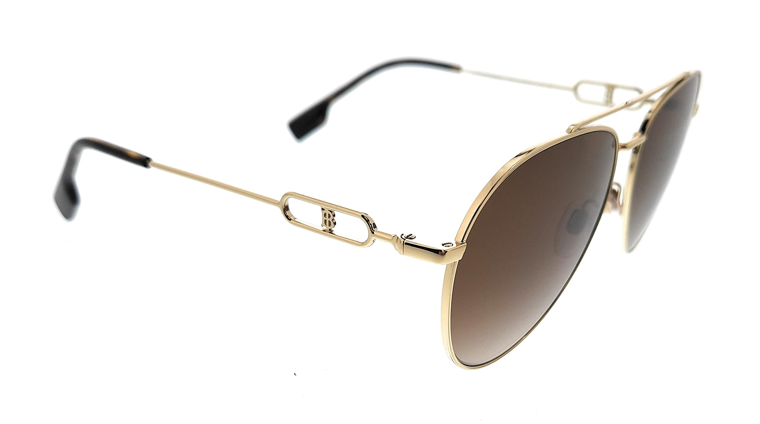 BURBERRY BE 3128 110913 Light Gold Sunglasses for Women - UV Protection, Fashion Luxury Shades for Outdoor, Beach & Driving