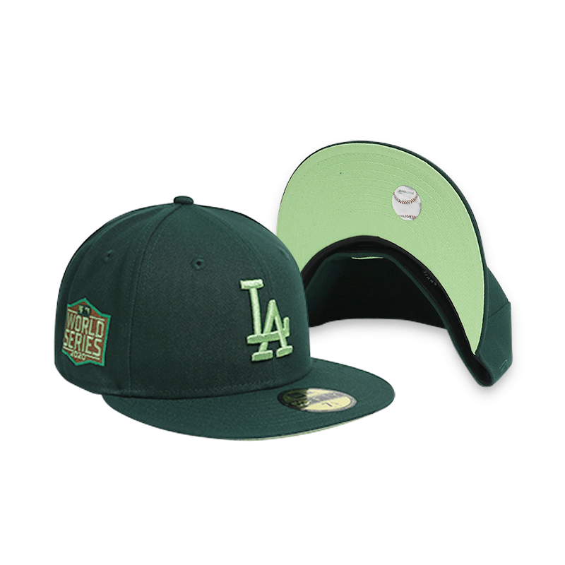 Los Angeles Dodgers 2020 World Series Champions Green State Fruit 59FIFTY Fitted Baseball Cap for Men - Perfect for Game Day, Sports Events & Fan Collection