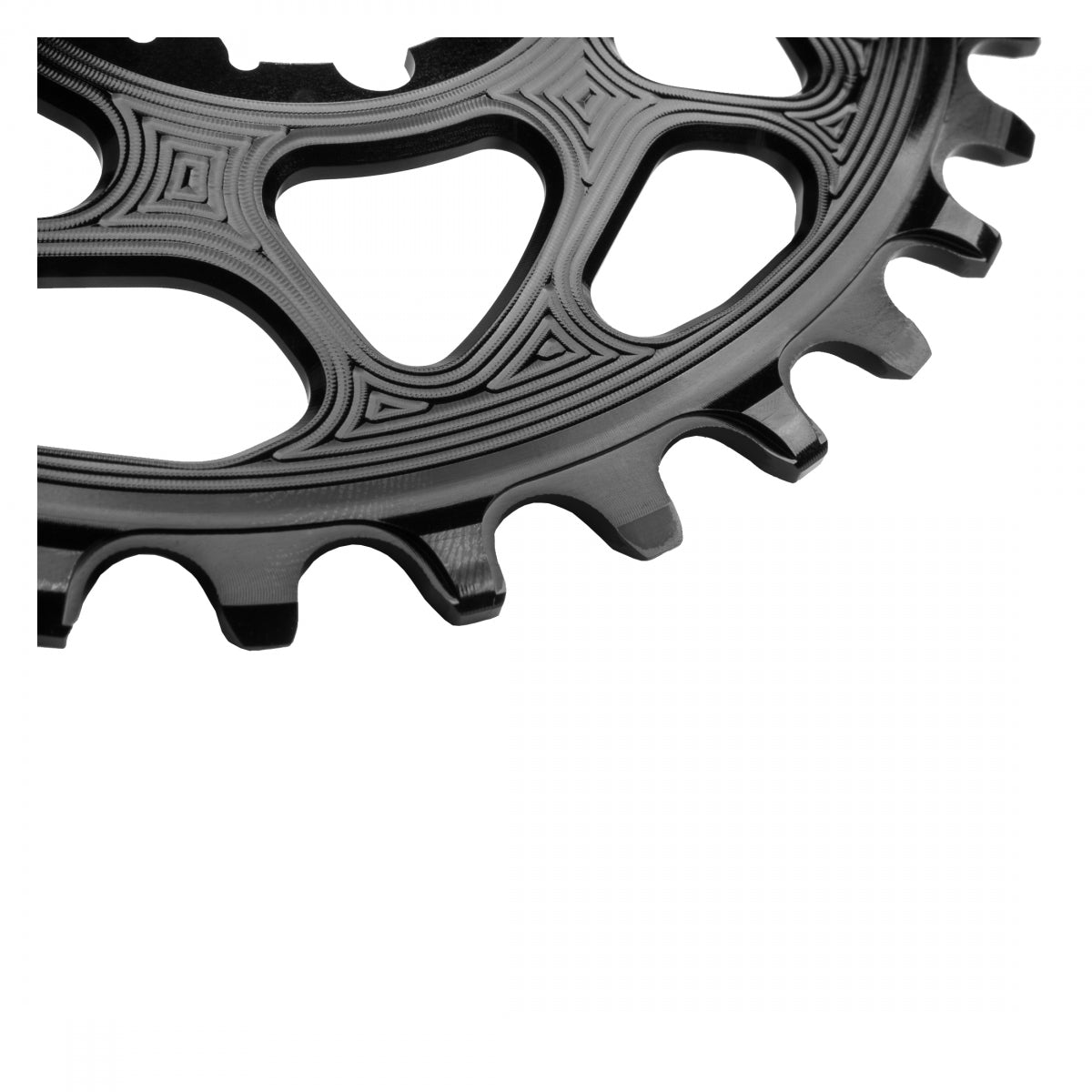 AbsoluteBLACK Oval Narrow Wide Chainring 34T - Direct Mount for 10/11/12 Speed Bikes - Lightweight Aluminum MTB Chainring for Enhanced Pedaling Efficiency - Perfect for Mountain Biking, Trail Riding & Off-Road Cycling