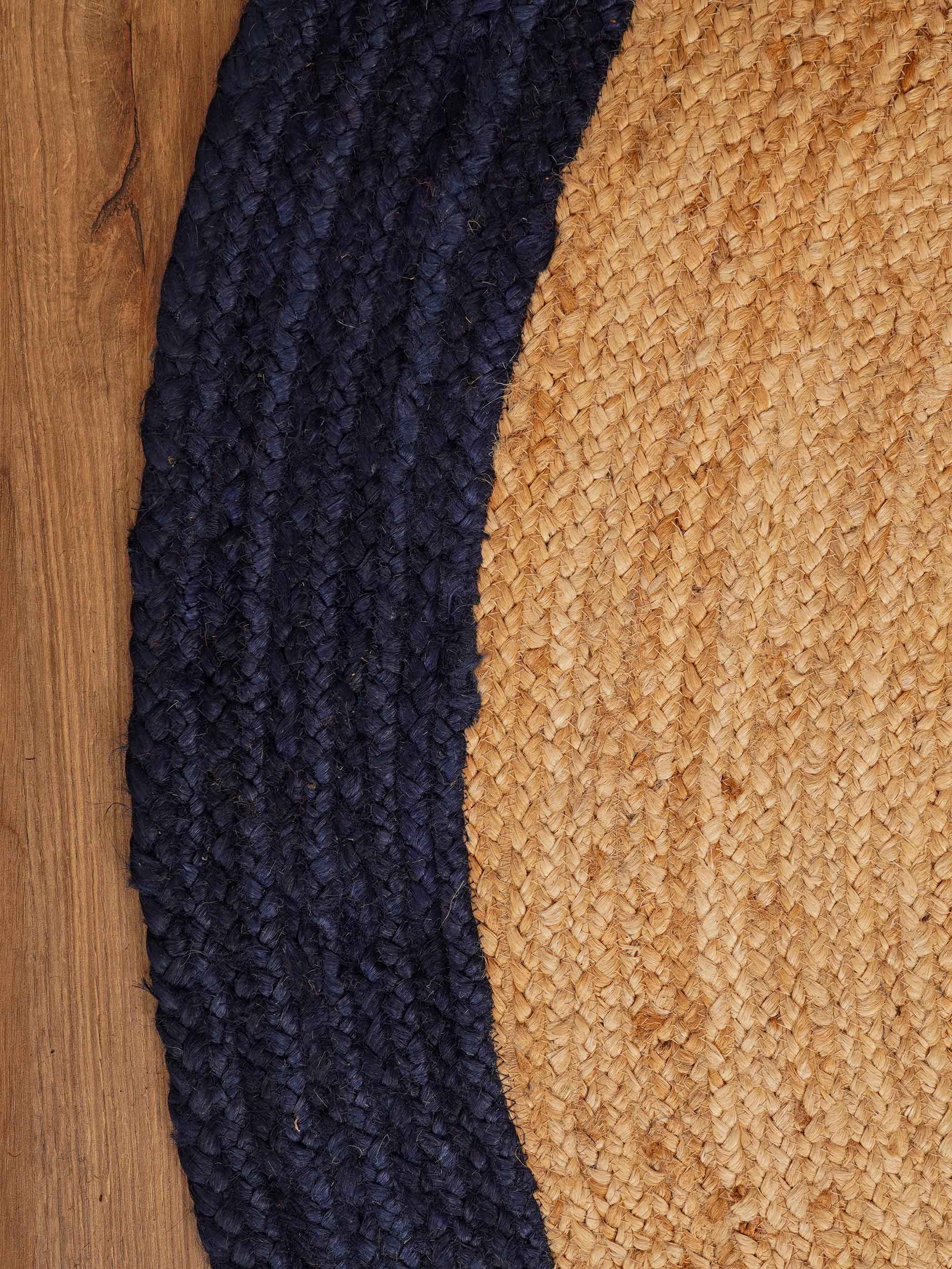 Handwoven Jute Braided Area Rug - Natural Eco-Friendly Floor Mat for Living Room, Bedroom, or Patio Decor
