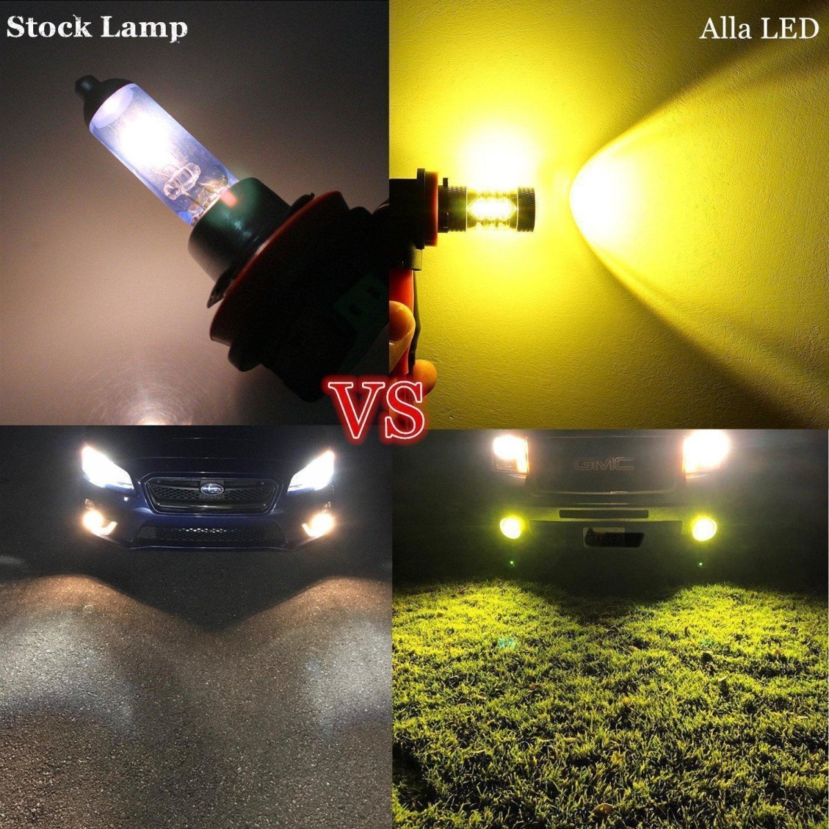 9006 HB4 LED Bulb Fog Light Kit - 3000K Yellow - Super Bright Upgrade for Cars, Trucks, SUVs - Perfect for Night Driving & Bad Weather Conditions