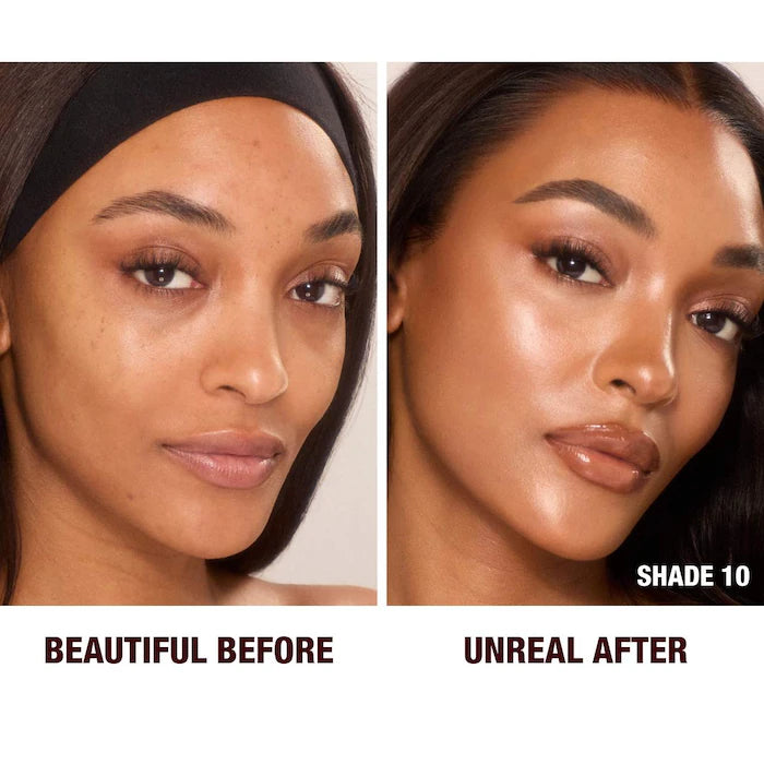 Charlotte Tilbury Unreal Skin Sheer Glow Tint Hydrating Foundation Stick - Lightweight, Buildable Coverage for Natural Glow | Perfect for Daily Wear & Special Occasions