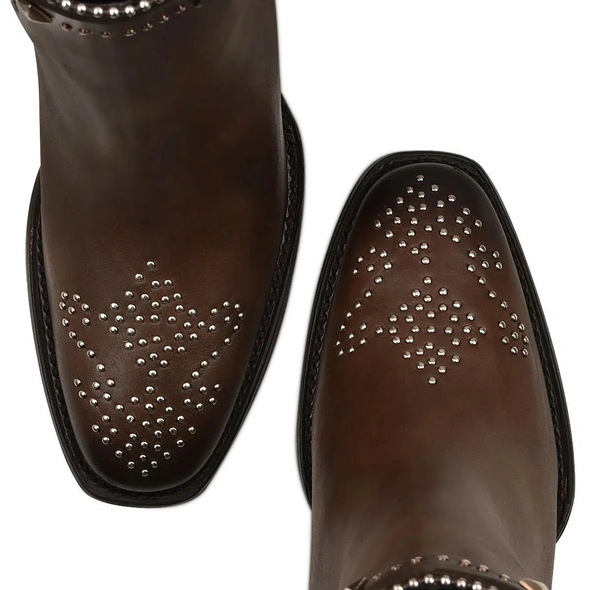 Cuadra Brown Fashion Cowboy Cowhide Leather Ankle Boots for Women - Western Style Booties for Casual Outfits & Country Events