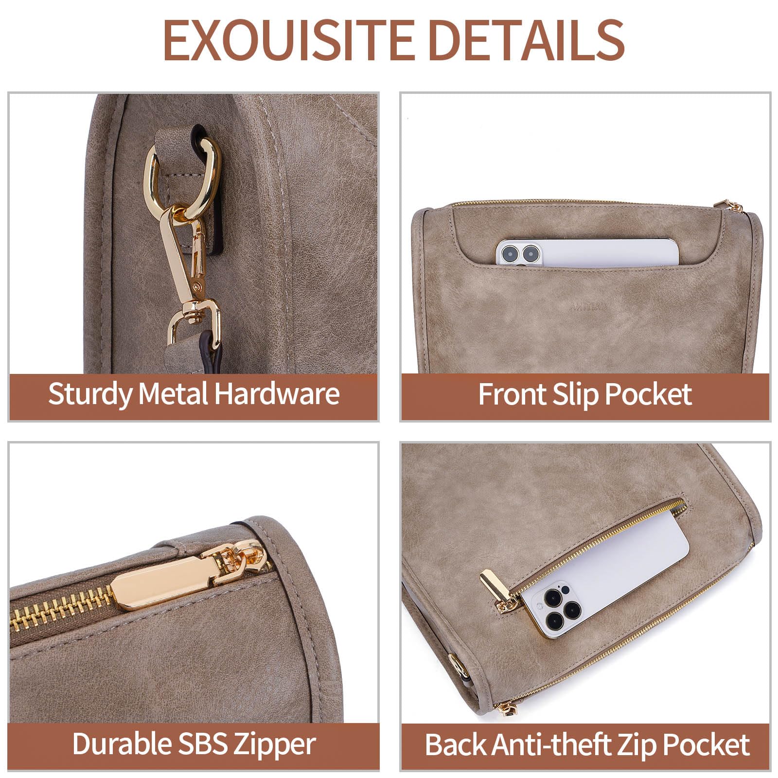 Trendy Vegan Leather Crossbody Bags for Women - Adjustable Shoulder Strap, Lightweight & Stylish - Perfect for Work, Travel & Everyday Use