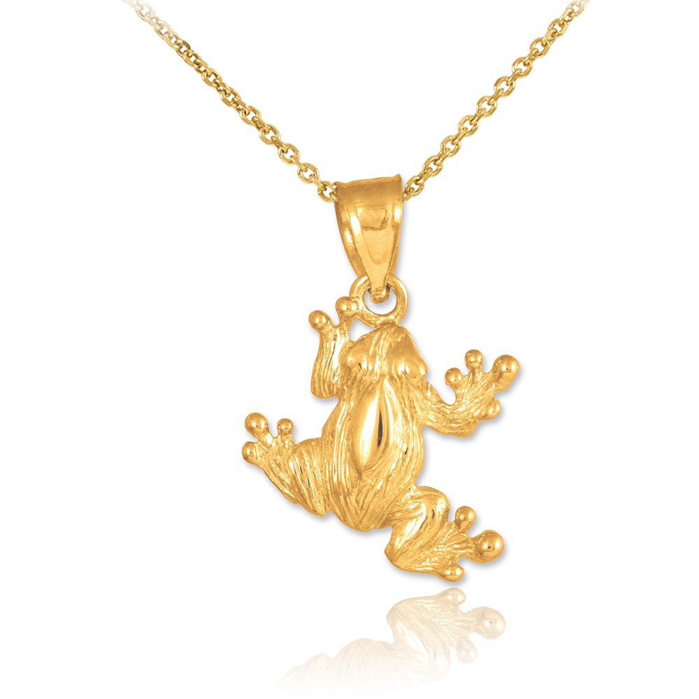14K Gold Frog Charm Pendant Necklace for Women - Dainty Animal Jewelry Gift for Her - Perfect for Birthdays, Anniversaries & Everyday Wear