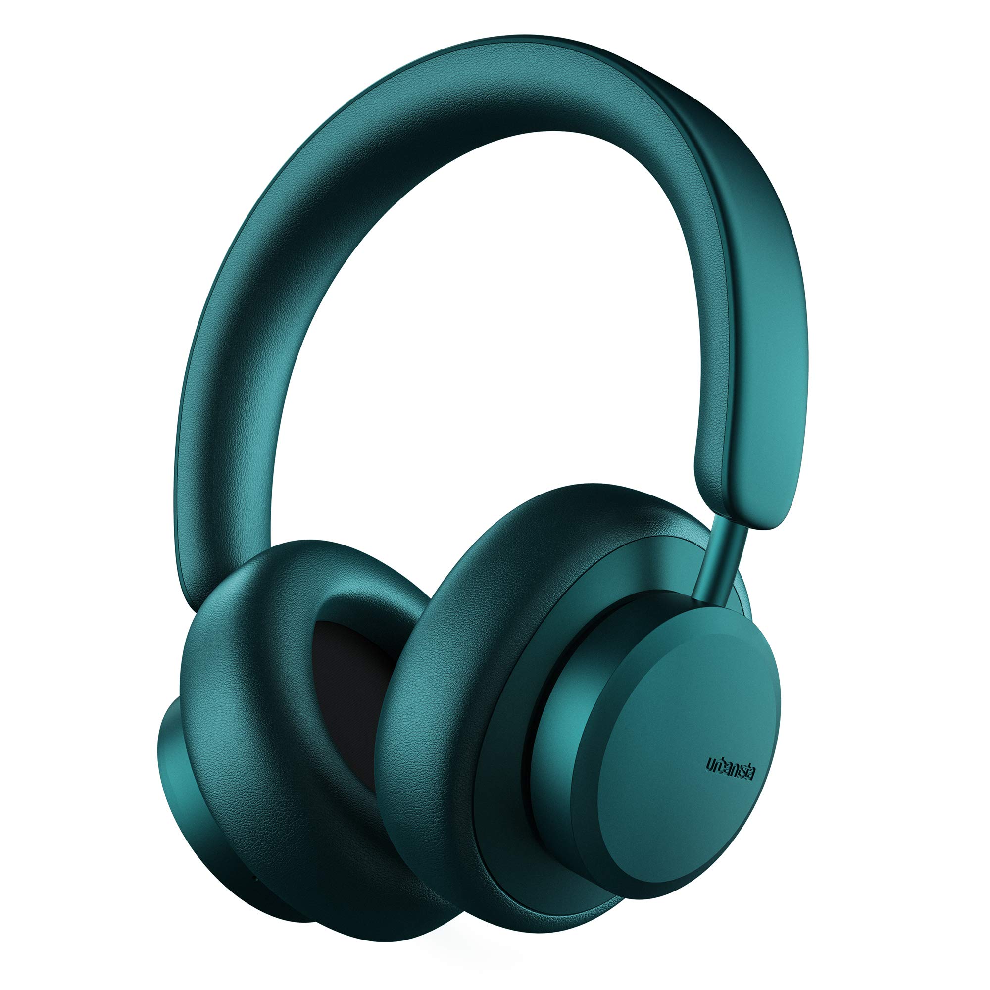 Urbanista Miami True Wireless Over-Ear Bluetooth Headphones - 30H Playtime, Active Noise Cancelling, Built-in Mic, On-Ear Detection with Carry Case (Teal Green) | Perfect for Commuting, Travel & Work from Home