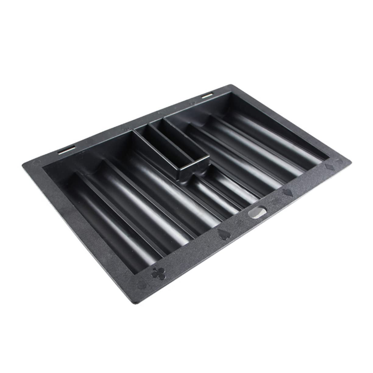 Texas Holdem Poker Chip Tray - Plastic Dealer Chip Holder for Casino Style Poker Games, Poker Night Accessories, and Home Game Tables - Perfect for Poker Tournaments, Card Games, and Casino Themed Parties