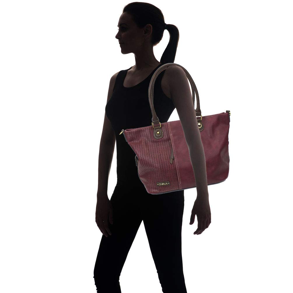 CHALA Laser Cut Tote Bag & Matching Wallet Set - Stylish Shoulder Purse for Women | Perfect for Work, Travel, and Everyday Use