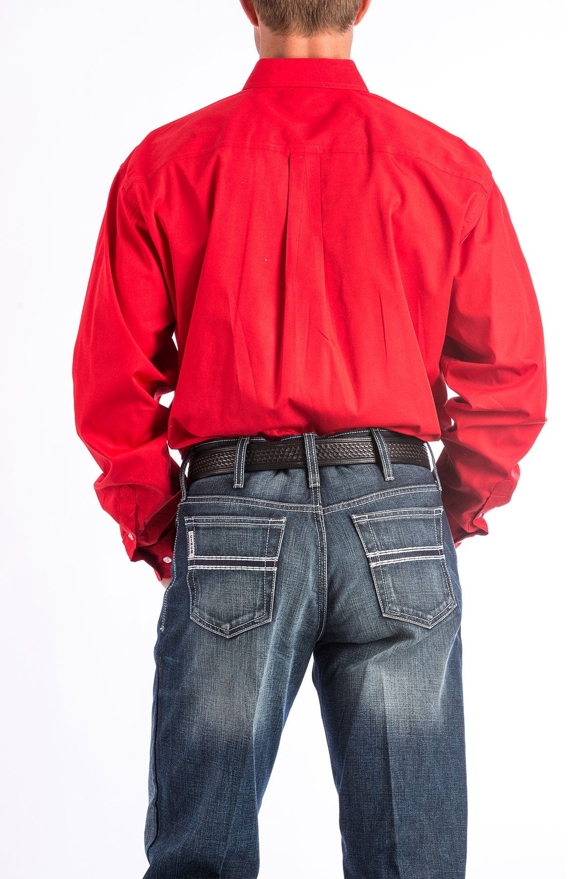 Men's Long Sleeve Button Down Shirt - Solid Red Casual Work Shirt for Office, Date Night & Outdoor Activities