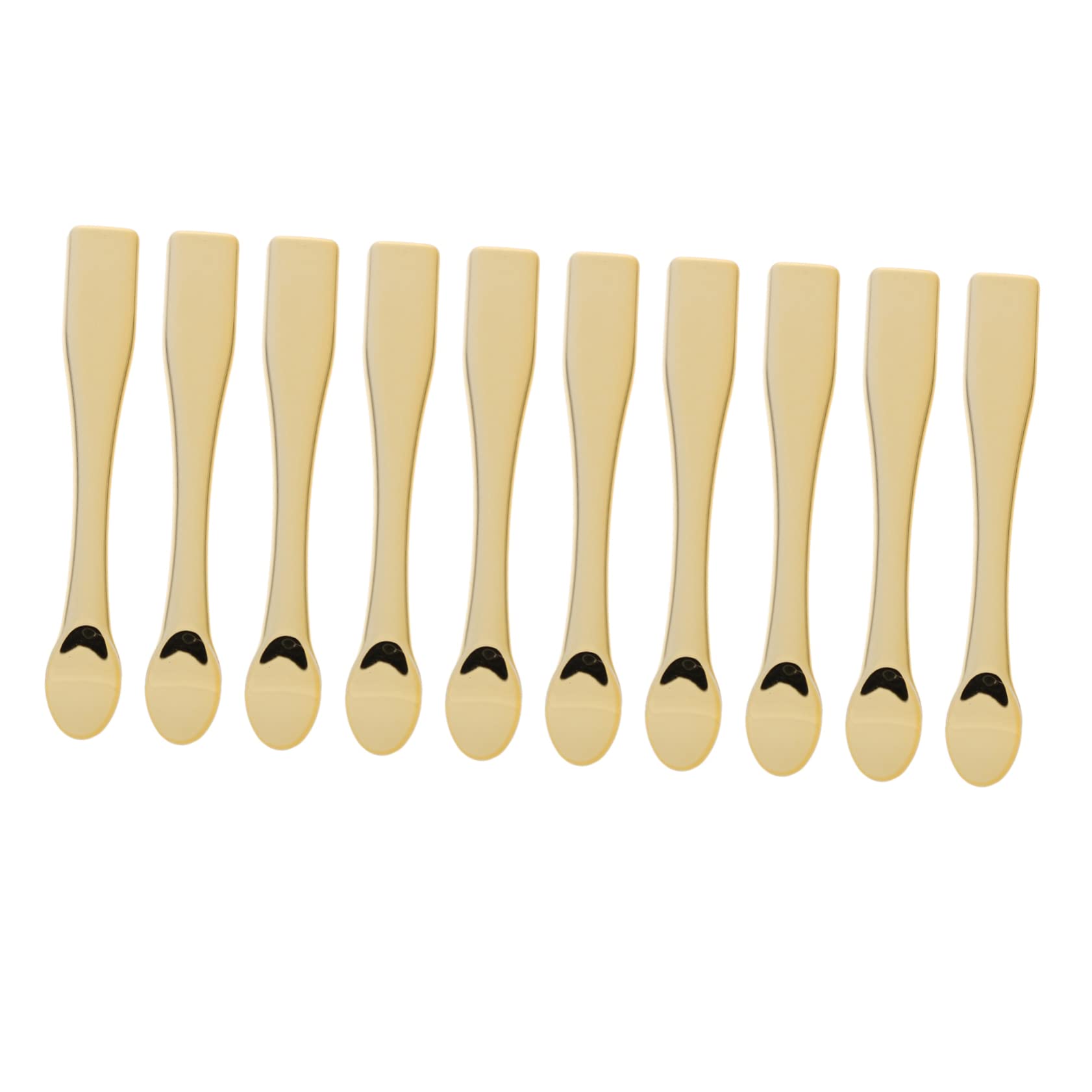 10-Piece Metal Makeup Spatula Set - Stainless Steel Cosmetic Spoon & Cream Applicator for Facial Mask, Skincare & Makeup Tools | Perfect for DIY Spa, Salon & Home Beauty Care