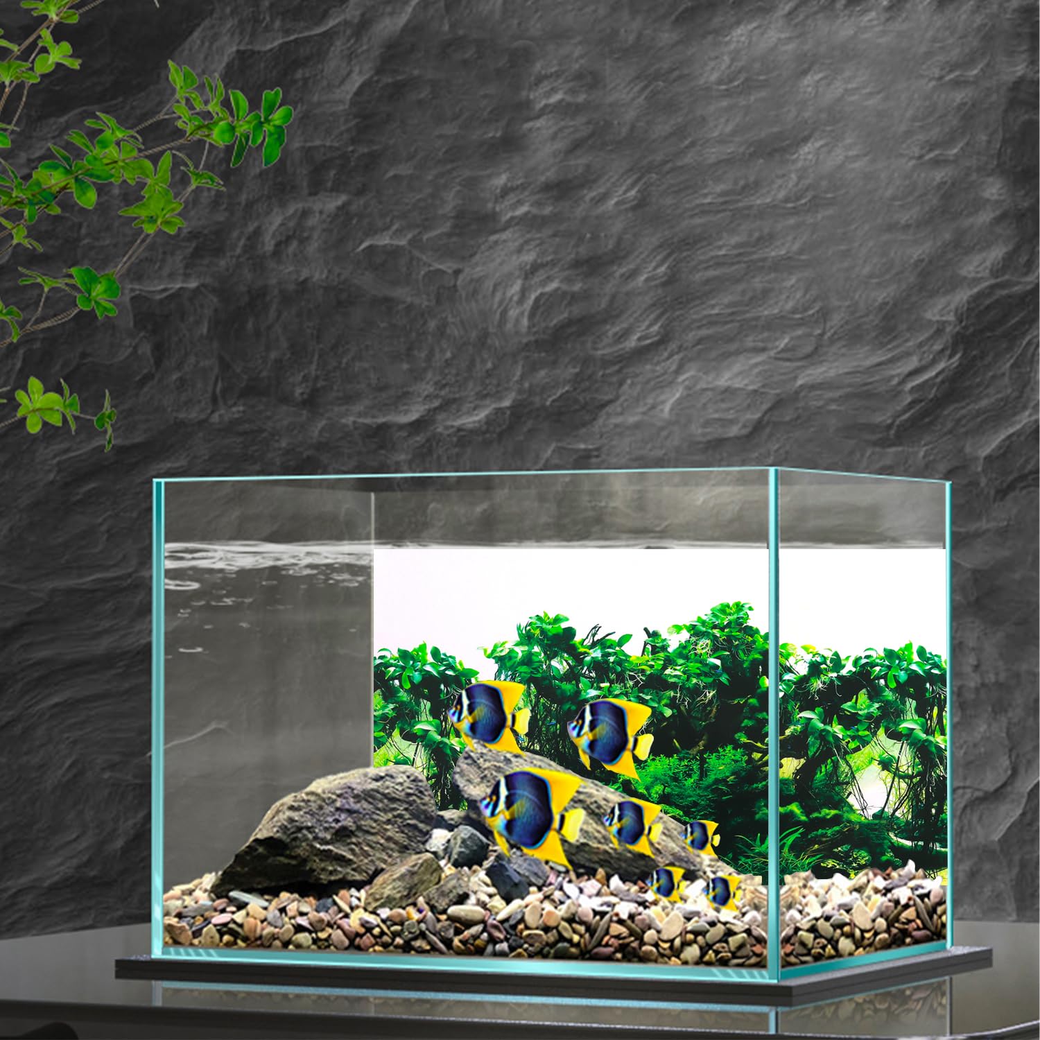 Lainrrew Aquarium Background - 12x21 Inch Fish Tank Decal for Home & Office Decor