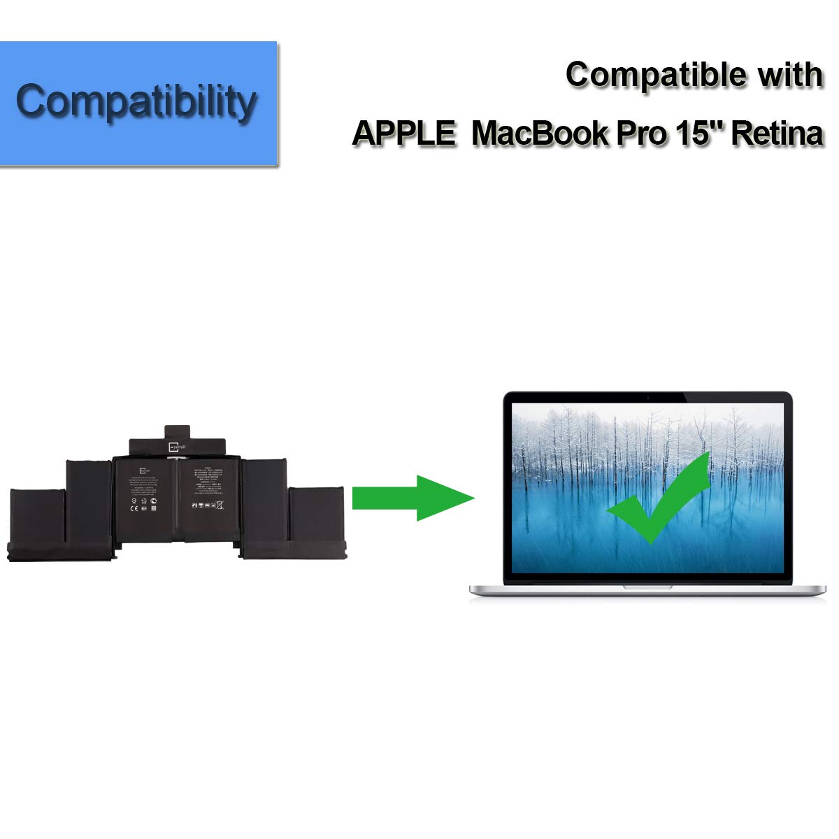 Original Title: Battery A1618 Compatible with MacBook Pro 15