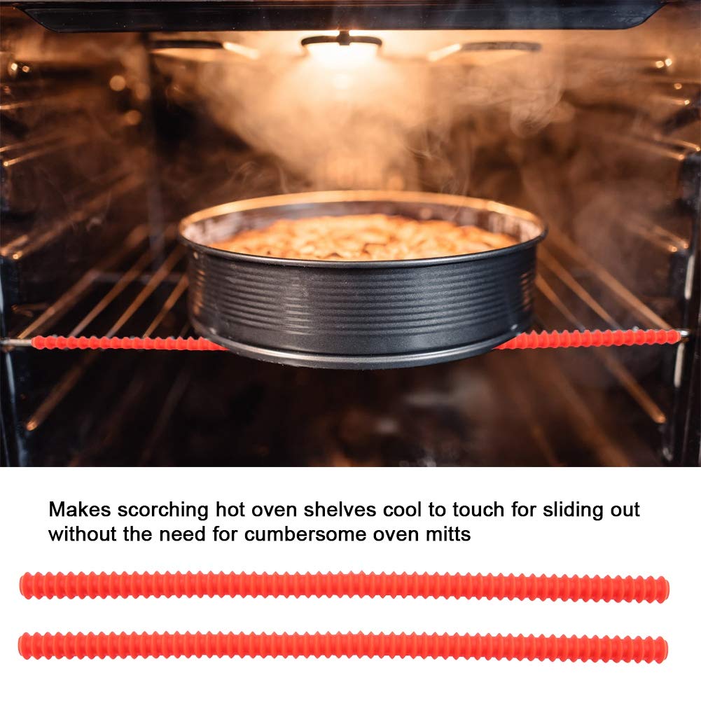 2Pcs Silicone Oven Guard Rack Set - Heat-Resistant Protectors for Standard Ovens (35cm) | Prevent Burns & Enhance Safety | Perfect for Baking, Roasting & Cooking | Ideal for Home Kitchens & Professional Bakers