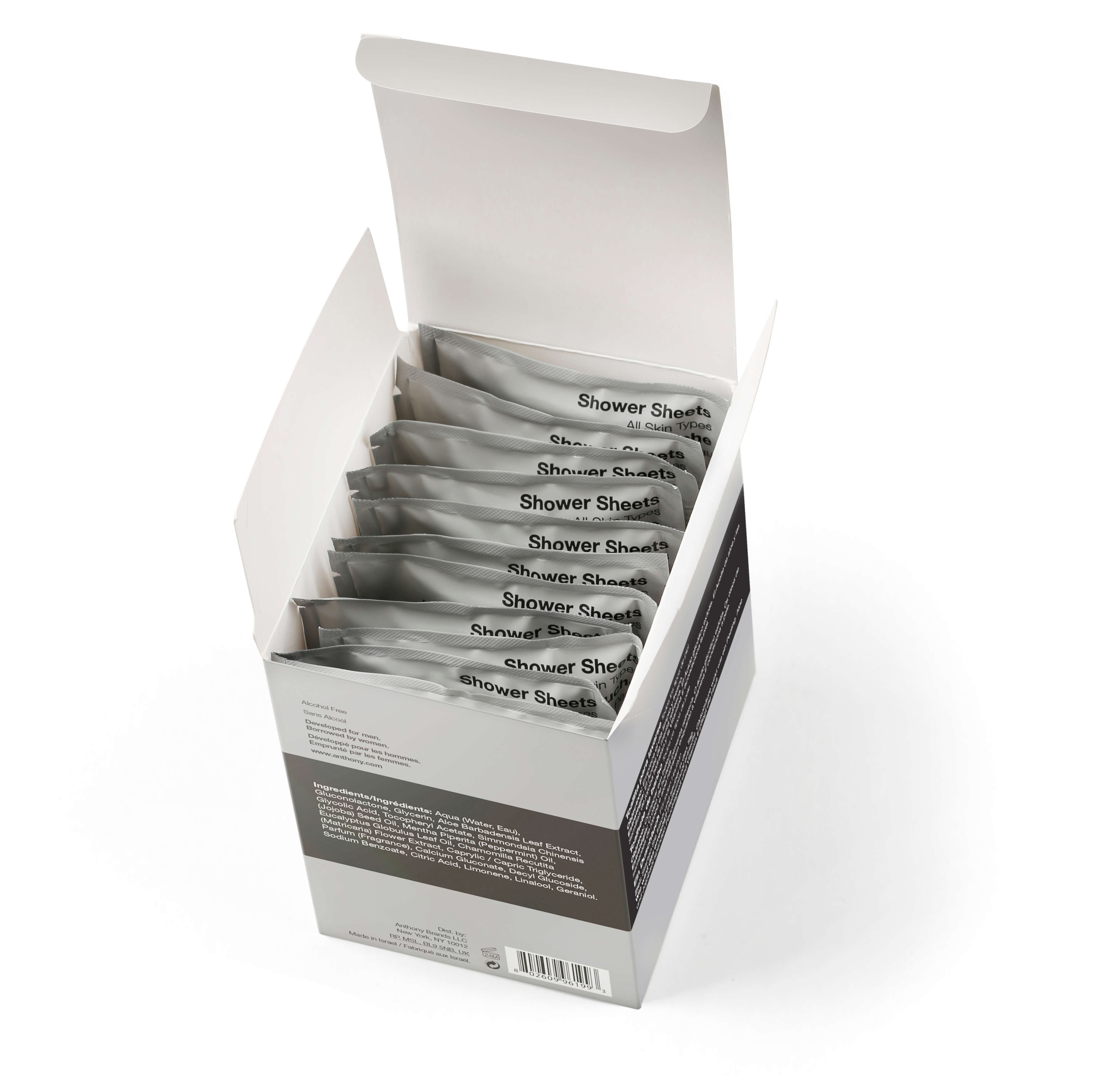 Anthony Shower Sheets - Refreshing Body Wipes for Gym, Travel & Outdoor Activities | Quick Cleanse for Post-Workout & On-The-Go Hygiene