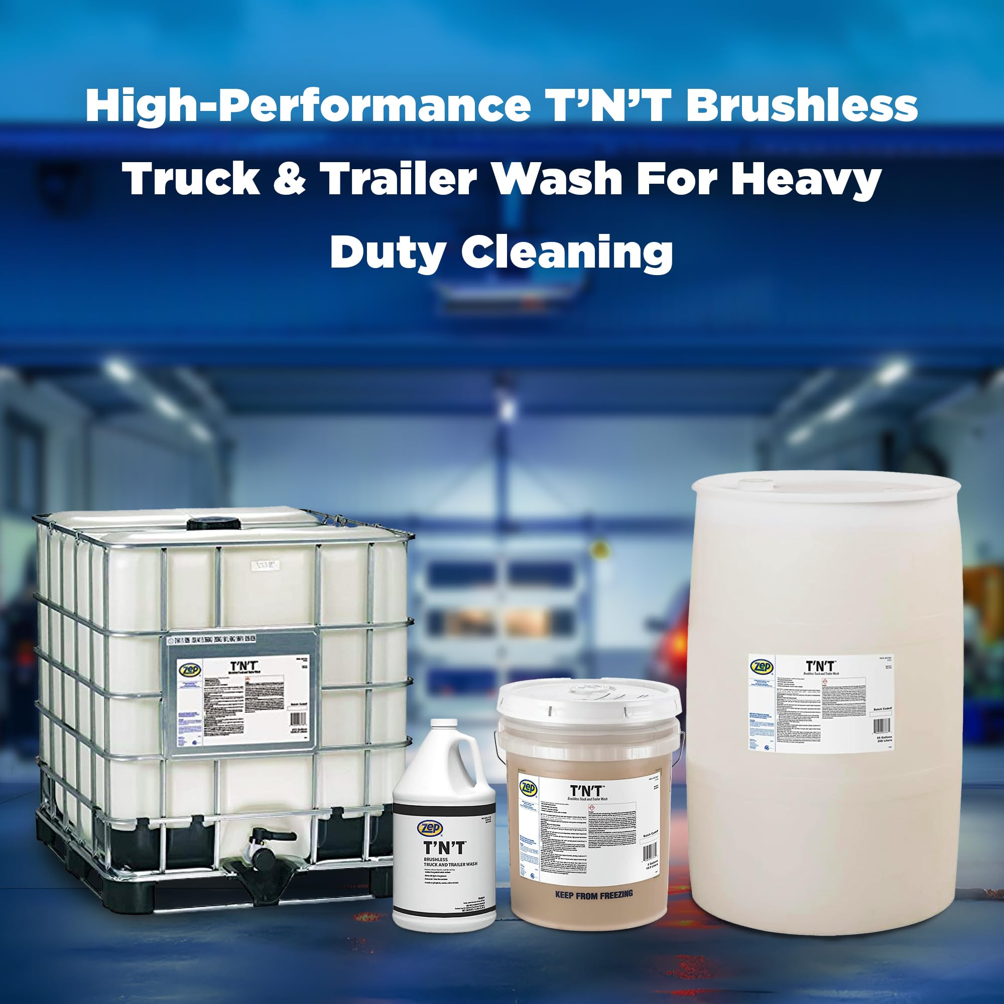 Zep TNT Truck and Trailer Wash - Heavy Duty Cleaner (55 Gallon Drum) for Commercial Fleet Cleaning & Maintenance