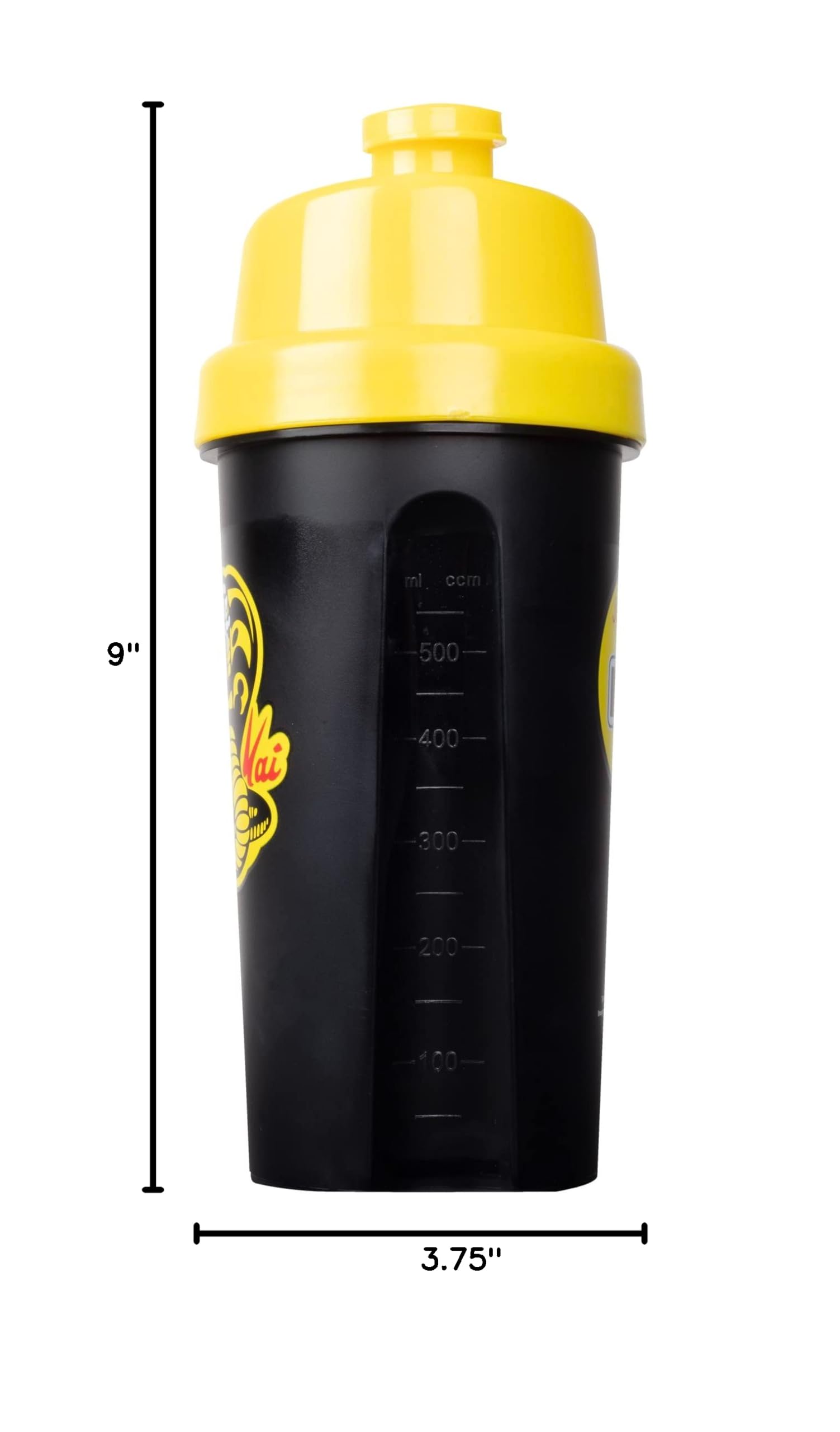 **Cobra Kai 25oz Shaker Bottle with Blender Ball (2-Pack) – Leakproof Flip Top Lid, Measurement Marks – Perfect for Protein Shakes, Smoothies & Sports Drinks – Officially Licensed – Gym, Workout & Fitness Essentials**