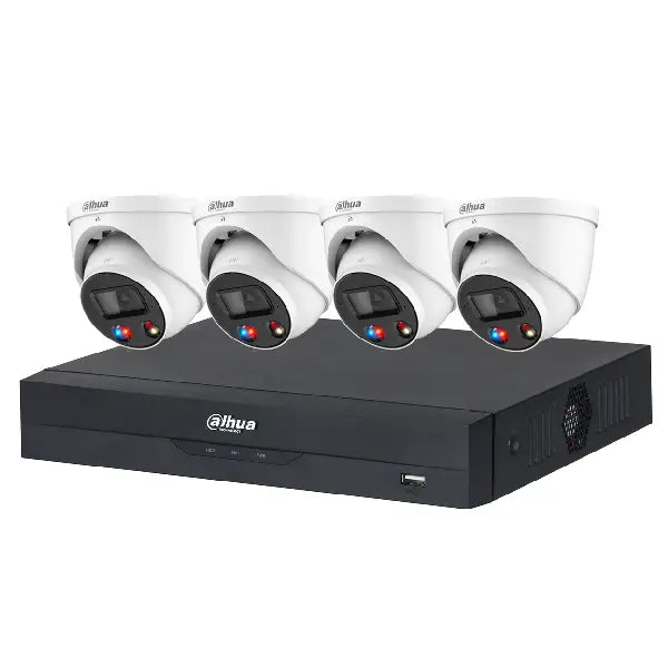 Dahua TIOC 8MP 4-Channel Security Camera System with Night Vision & Motion Detection - DH K8044TIOC Surveillance Kit for Home & Business Security (Indoor/Outdoor Use)