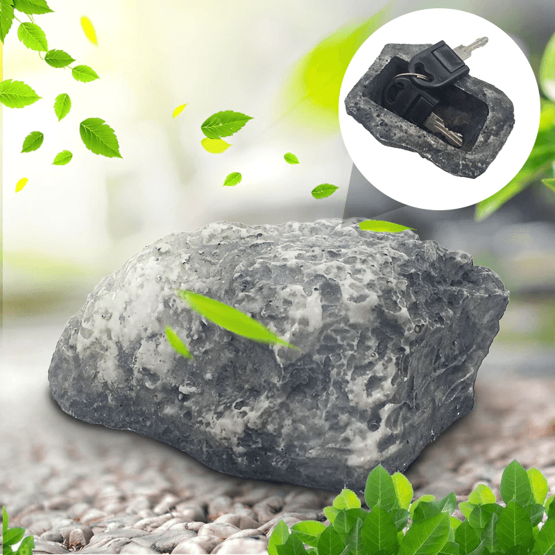 Hide a Key Rock - Realistic Fake Rock with Secret Compartment for Outdoor Key Storage - Perfect for Garden, Yard, and Home Security