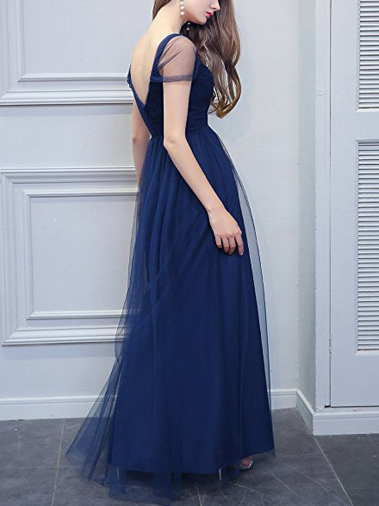 Elegant Women's Cold Shoulder Prom Party Dress - Long Organza A-Line Evening Gown for Formal Events, Weddings & Special Occasions
