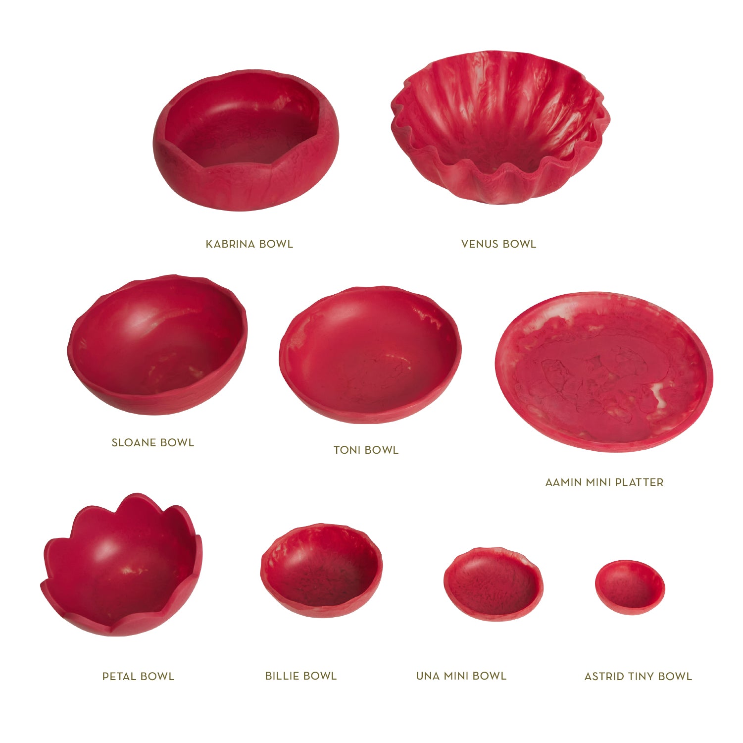 Petal Bowl Raspberry - Elegant Ceramic Serving Bowl for Desserts, Salads & Snacks - Perfect for Parties, Picnics & Home Decor
