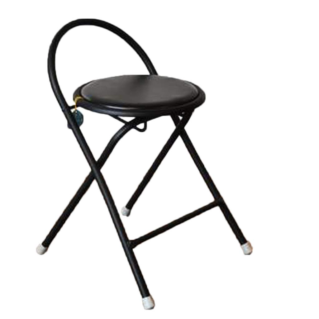 GXDHOME Folding Chair - Lightweight Black Steel Frame with Faux Leather Seat - Sturdy & Portable for Office, Outdoor, Garden, Restaurant, Meeting, Dining, Camping & Living Room - Perfect for Events, Parties & Home Use