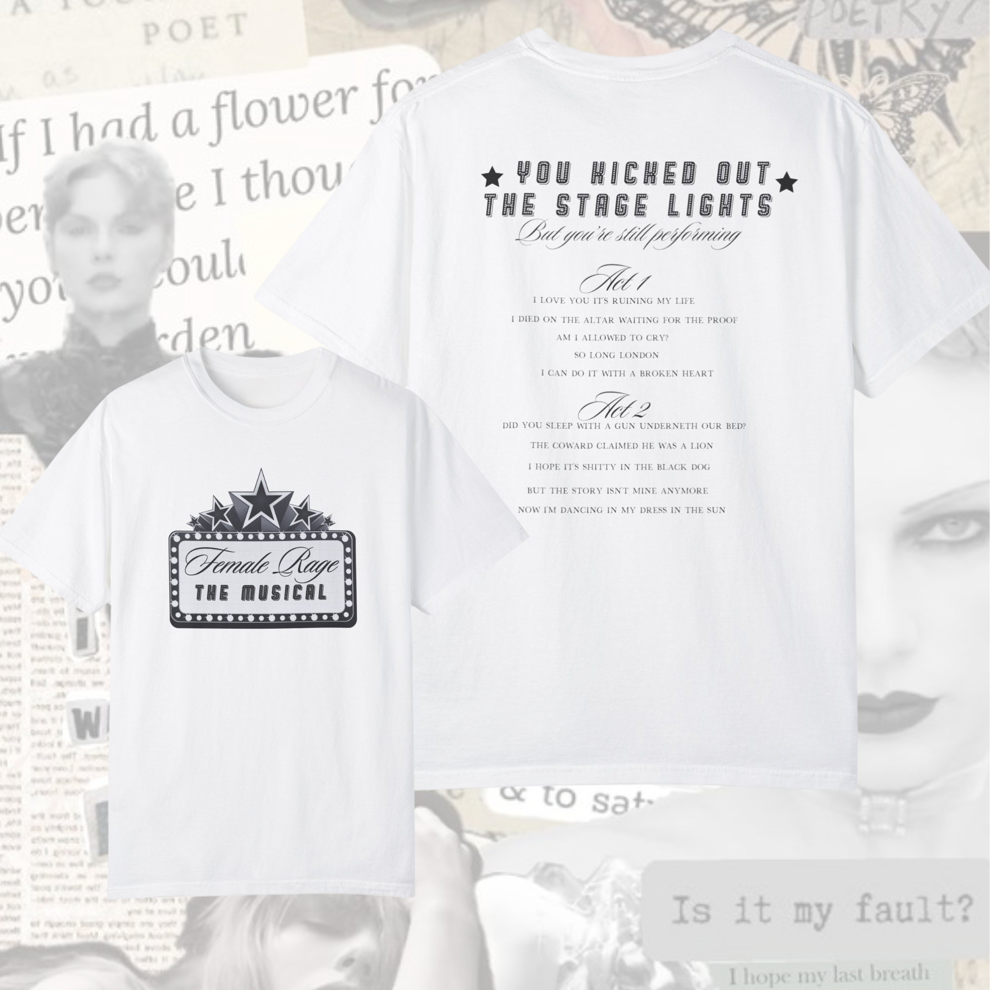 Female Rage The Musical T-Shirt | Women's Graphic Tee | Funny Feminist Shirt | Perfect for Concerts, Protests & Everyday Wear