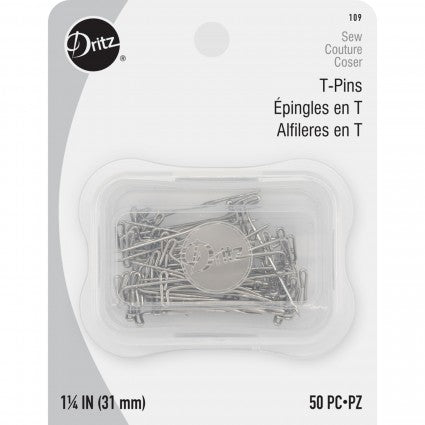 T Pins - 100pcs Stainless Steel T-Pins for Sewing, Upholstery, Crafts & DIY Projects | Secure Fabric, Foam & Floral Arrangements