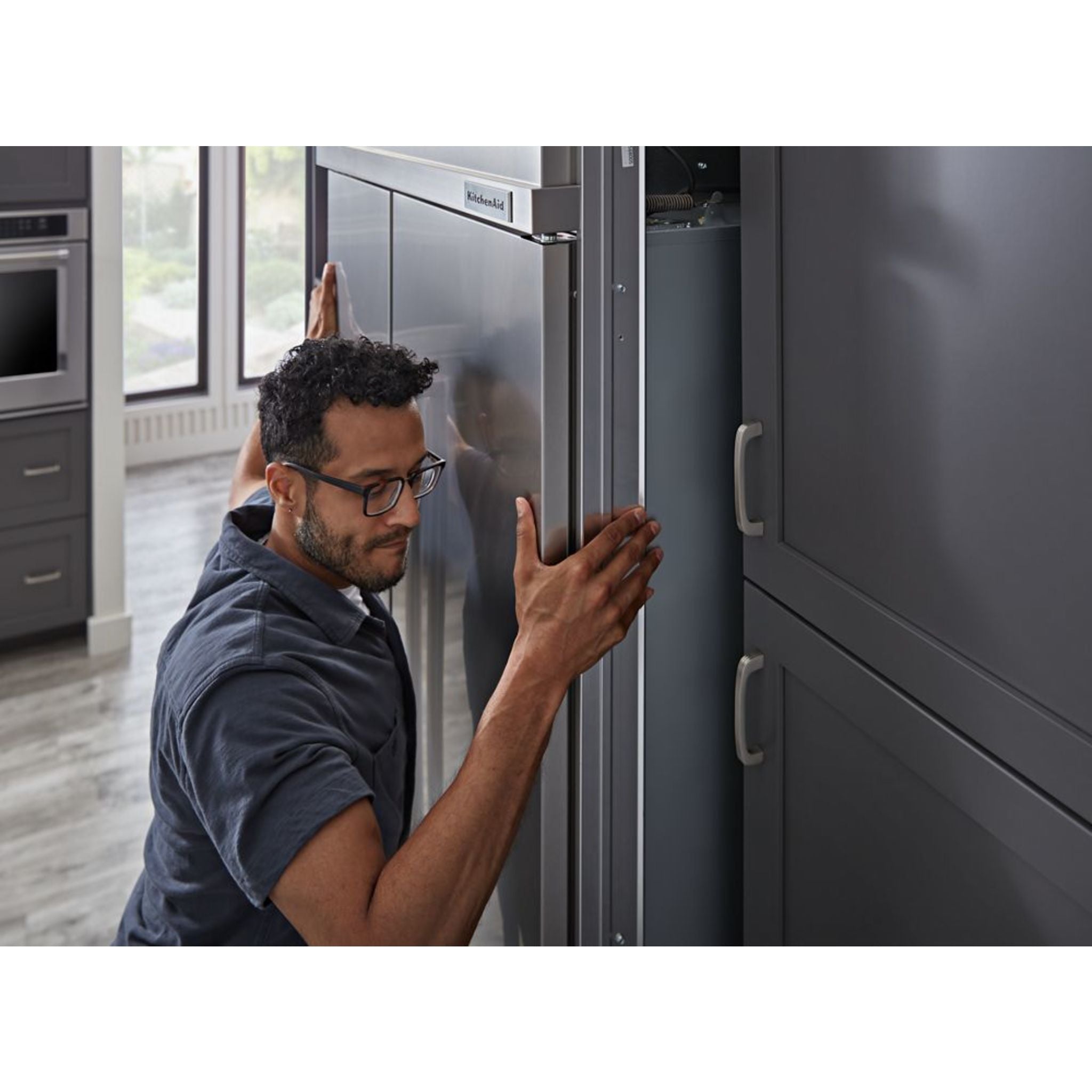 KitchenAid KBSN708MPA Built-In Refrigerator - Panel Ready Stainless Steel Smart Fridge for Modern Kitchen | Perfect for Open Concept Homes & Gourmet Cooking Spaces