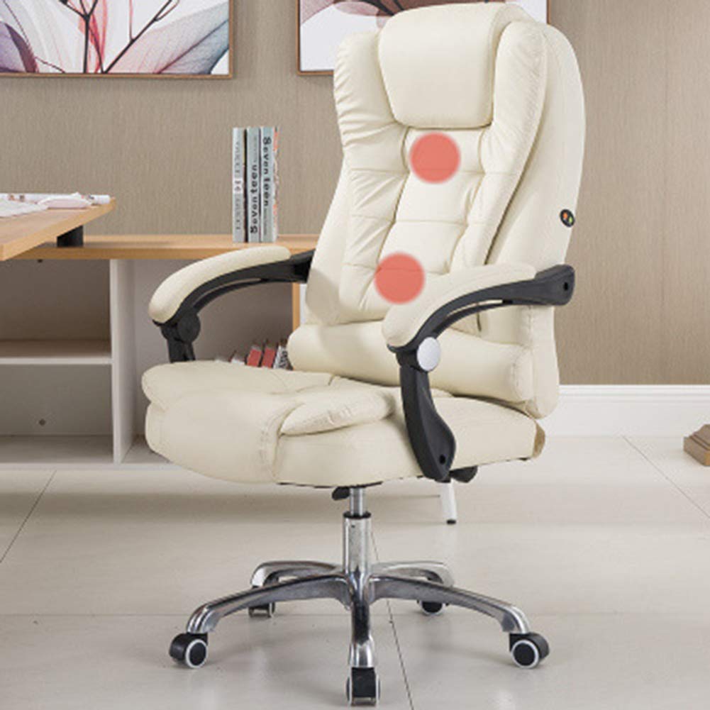 Ergonomic Gaming & Office Chair - High Back PU Leather Executive Swivel Chair with Adjustable Height, Lumbar Support, Footrest & 360° Rotation - Perfect for Home Office, Gaming & Workspace