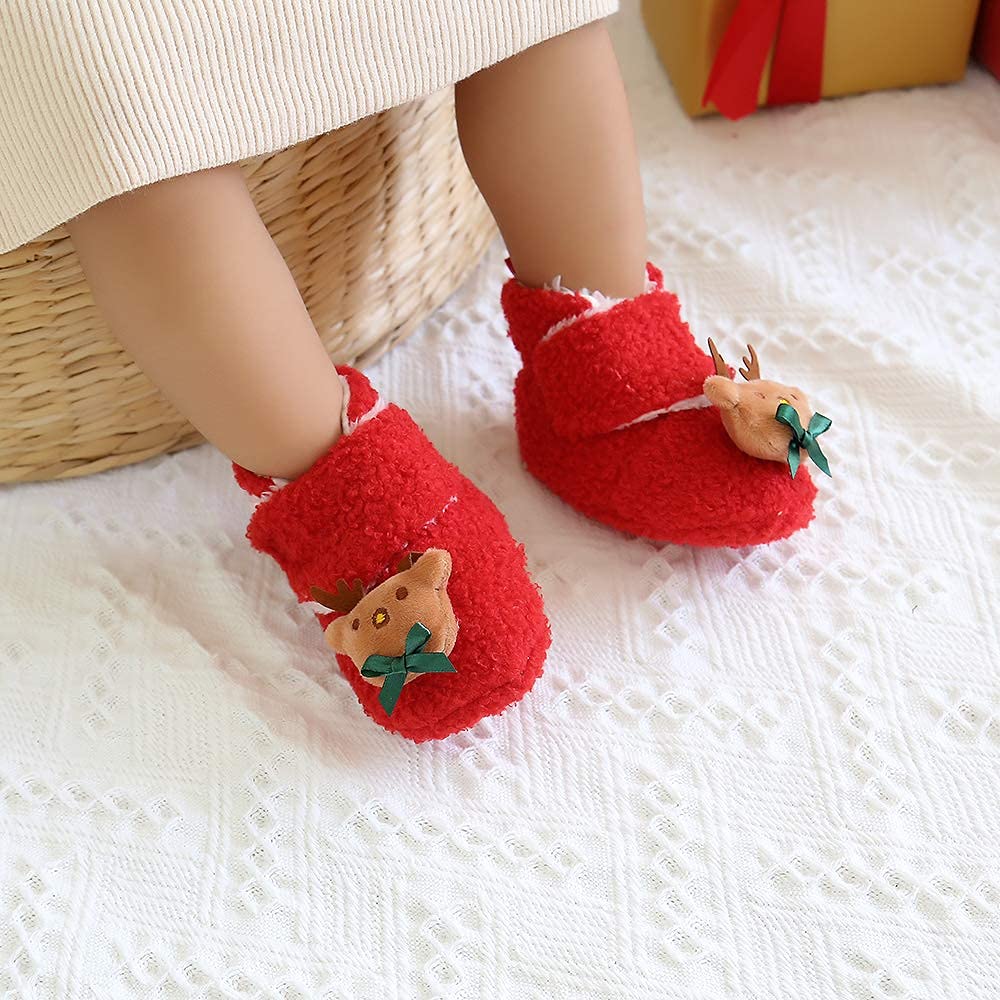 Ohwawadi Infant Baby Slippers - Warm Non-Slip Booties for Newborn Girls & Boys | Soft Crib Shoes & Prewalker Footwear | Perfect for Indoor Play, Nursery & First Steps