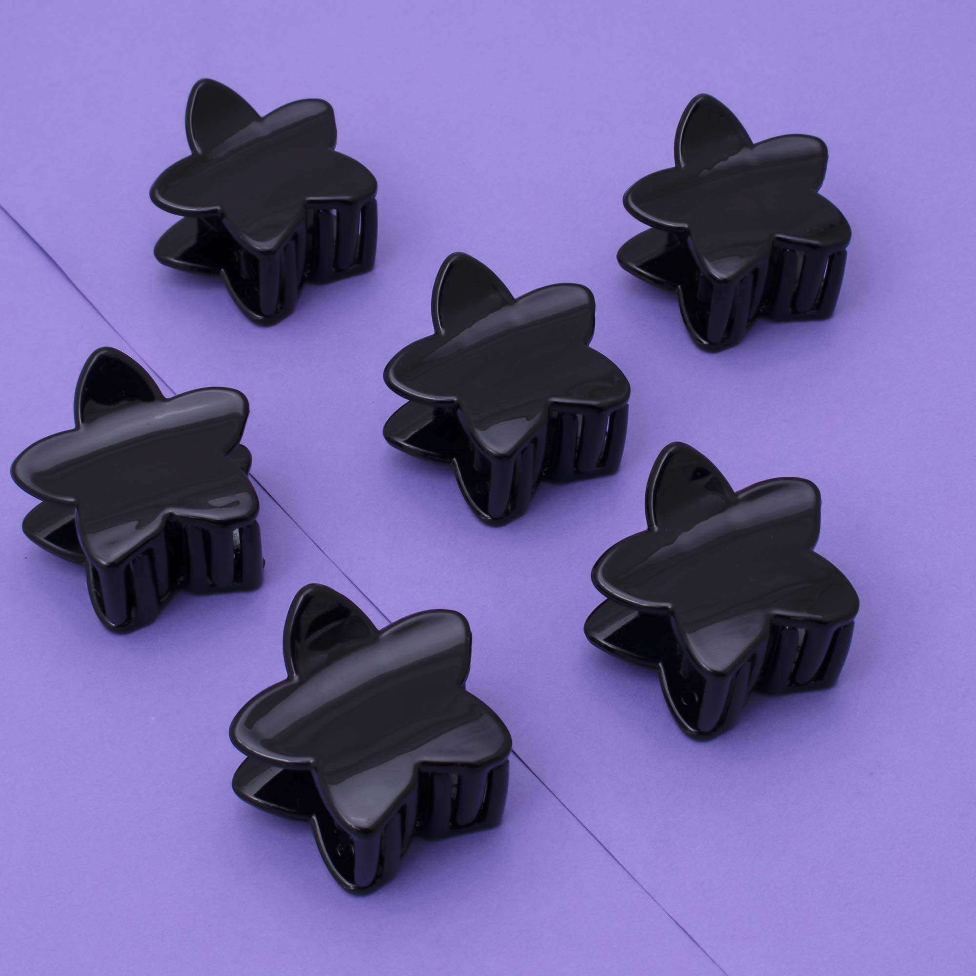 Elegant Black Butterfly Hair Clips for Women & Girls - Pack of 6 Medium Hair Accessories (SKR70574) | Perfect for Weddings, Parties & Everyday Style