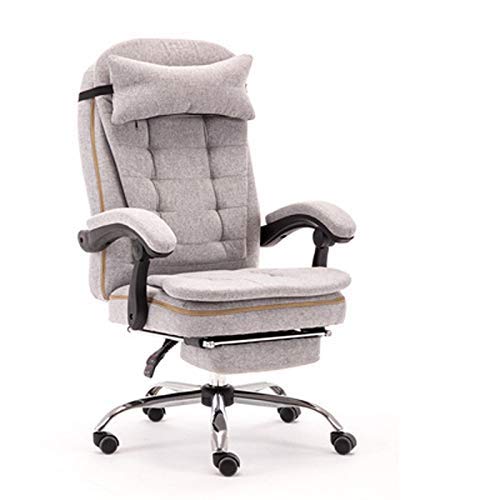 Ergonomic Office Chair with Adjustable Height, Swivel & Footrest - Comfortable Computer Desk Chair for Home Office, Gaming & Work - Gray Gaming Chair for Long Hours Sitting