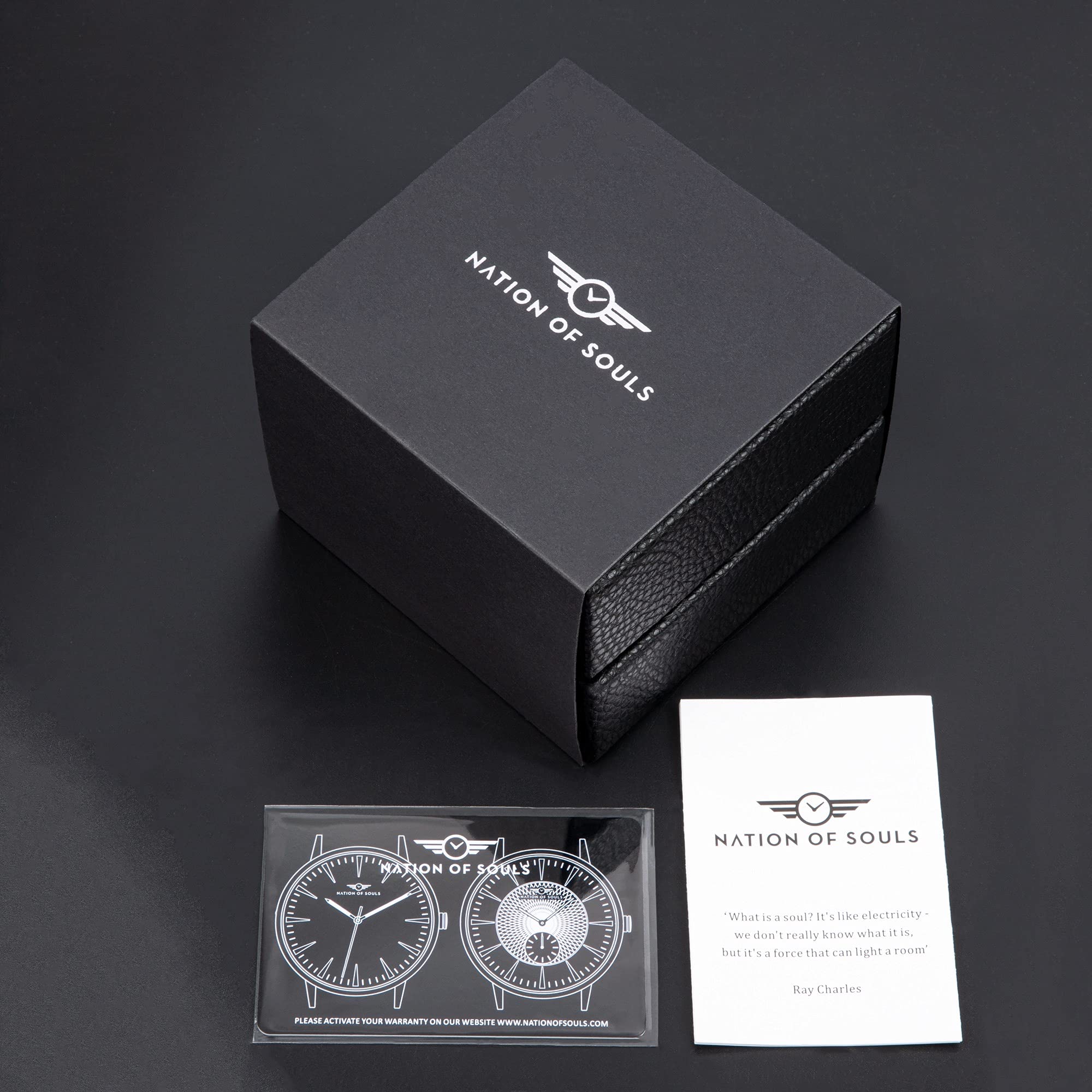 Nation of Souls Chronograph One - British Designed Men's Wrist Watch with 42mm Stainless Steel Case, Analog Dial & 20mm Band - Water Resistant 316L Luxury Watch for Men - Perfect for Business, Casual & Formal Occasions