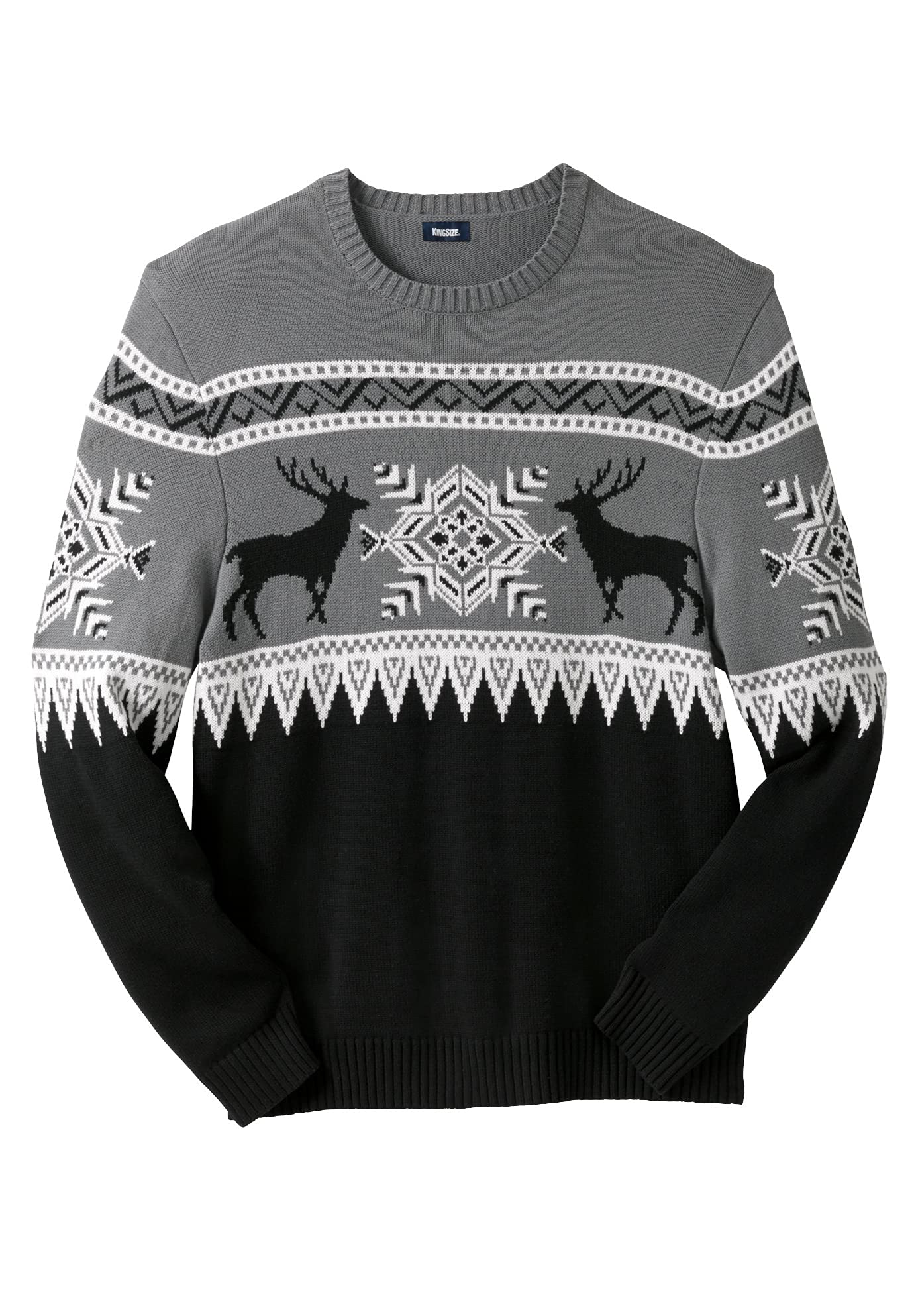 KingSize Men's Big & Tall Holiday Crewneck Sweater - Cozy Christmas Pullover for Plus Size Gentlemen - Perfect for Family Gatherings & Winter Parties