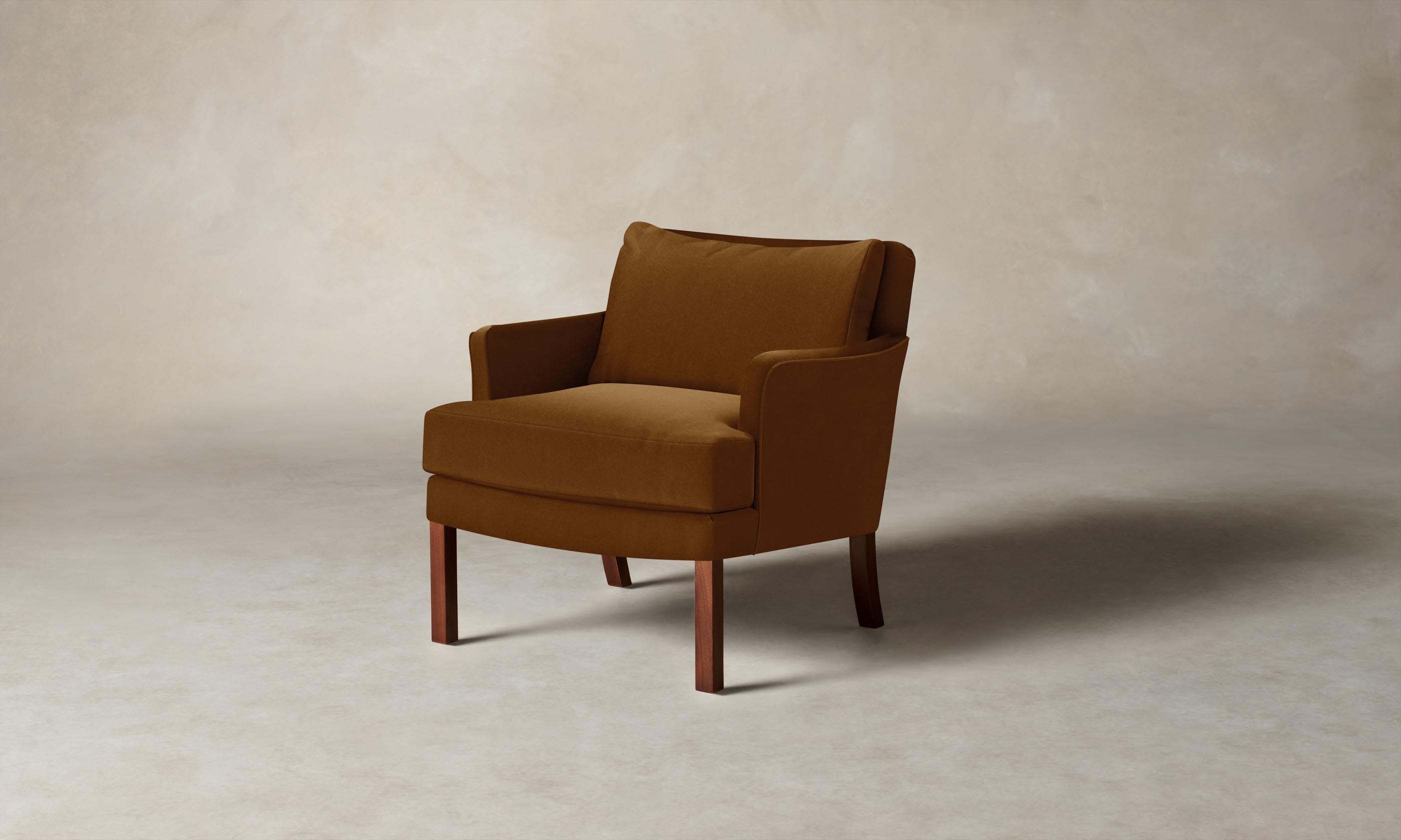 Premium Mohair Brown Sugar Upholstered Kaye Chair - Stylish & Comfortable Seating for Living Room, Office, or Lounge
